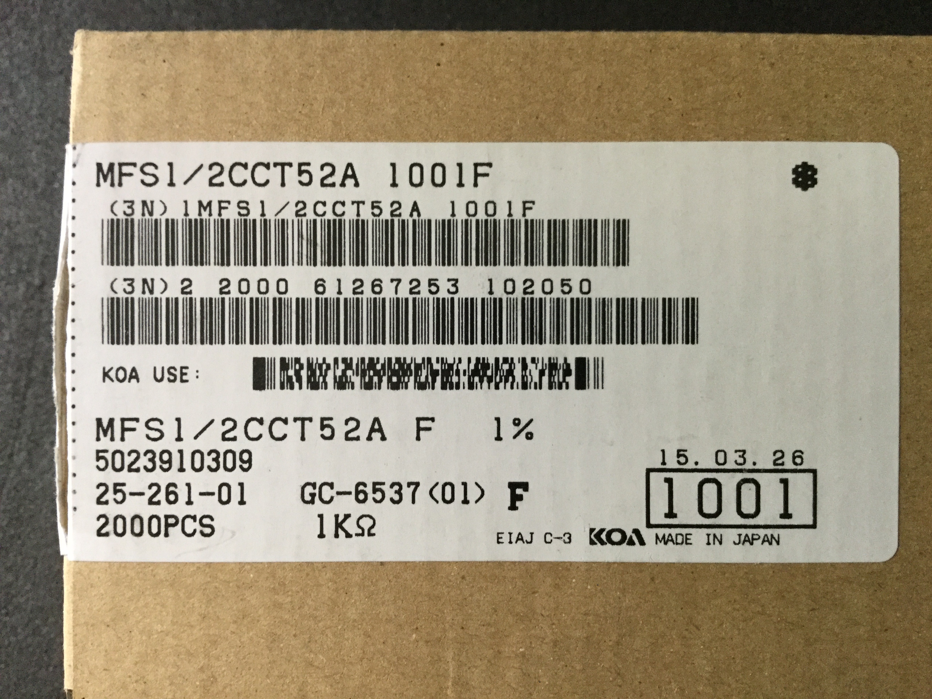 MFS1/2CCT52A1001F