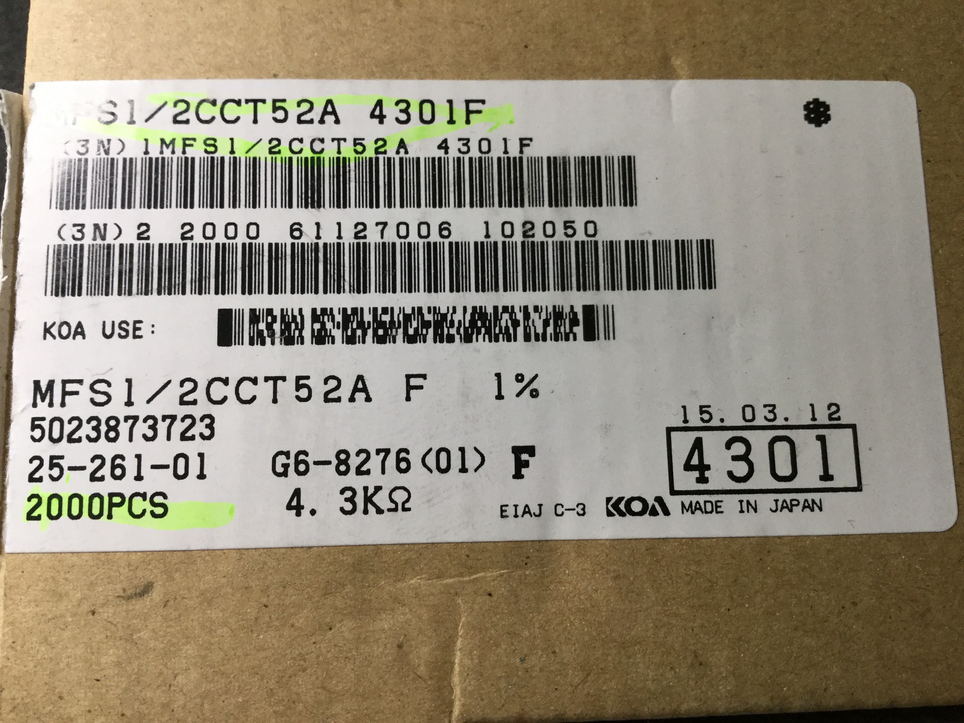 MFS1/2CCT52A4301F