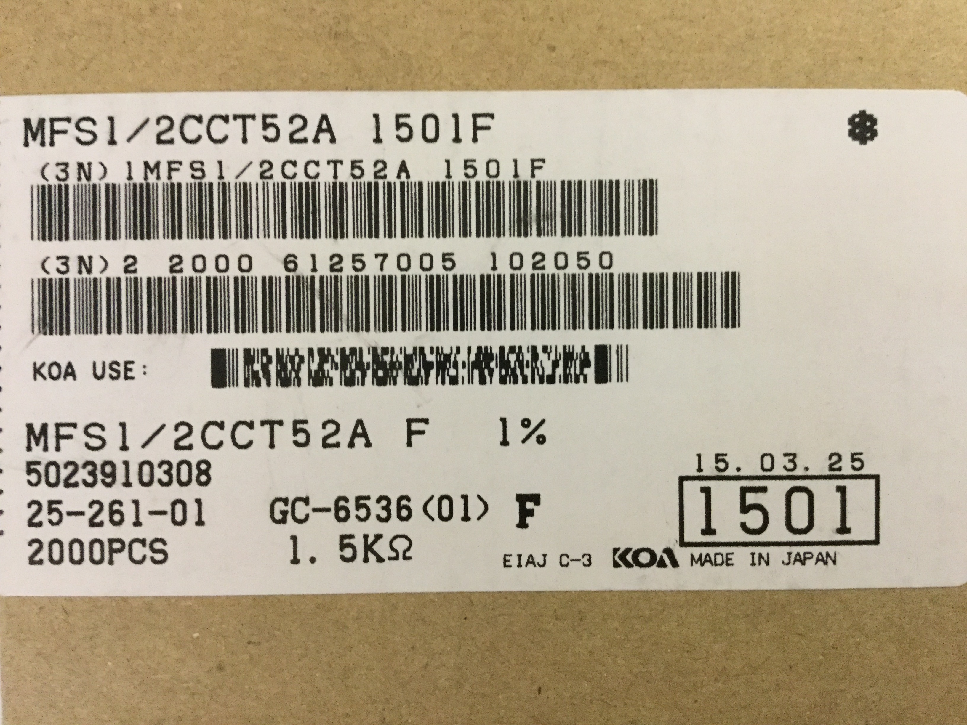 MFS1/2CCT52A1501F
