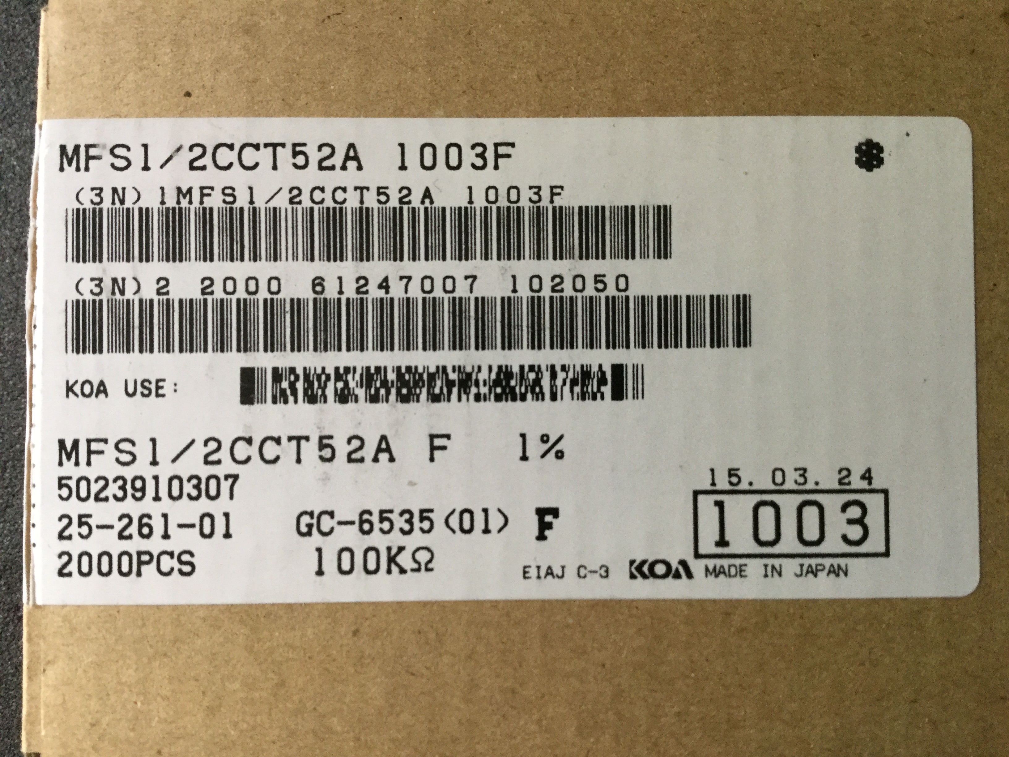 MFS1/2CCT52A1003F