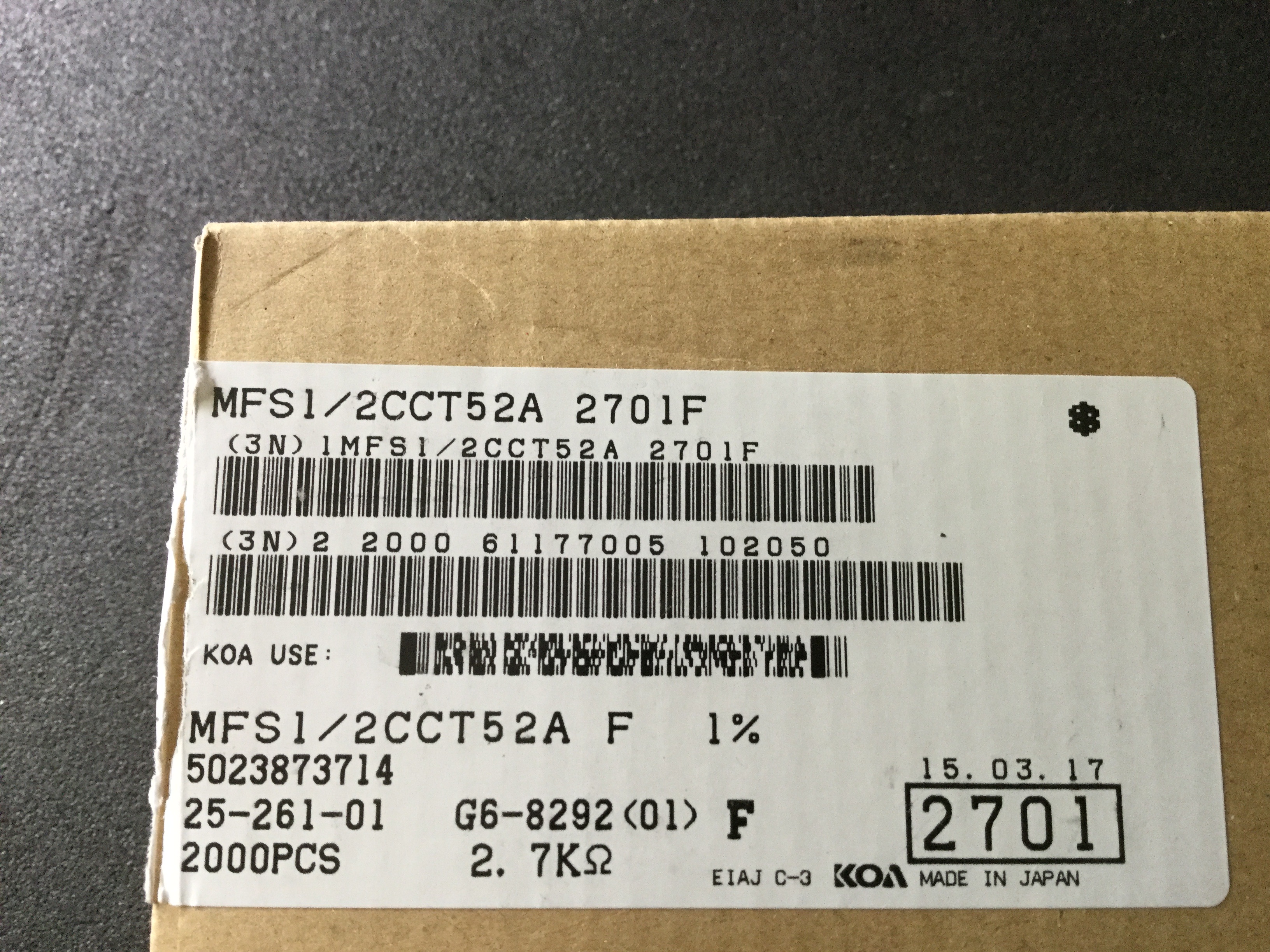 MFS1/2CCT52A2701F