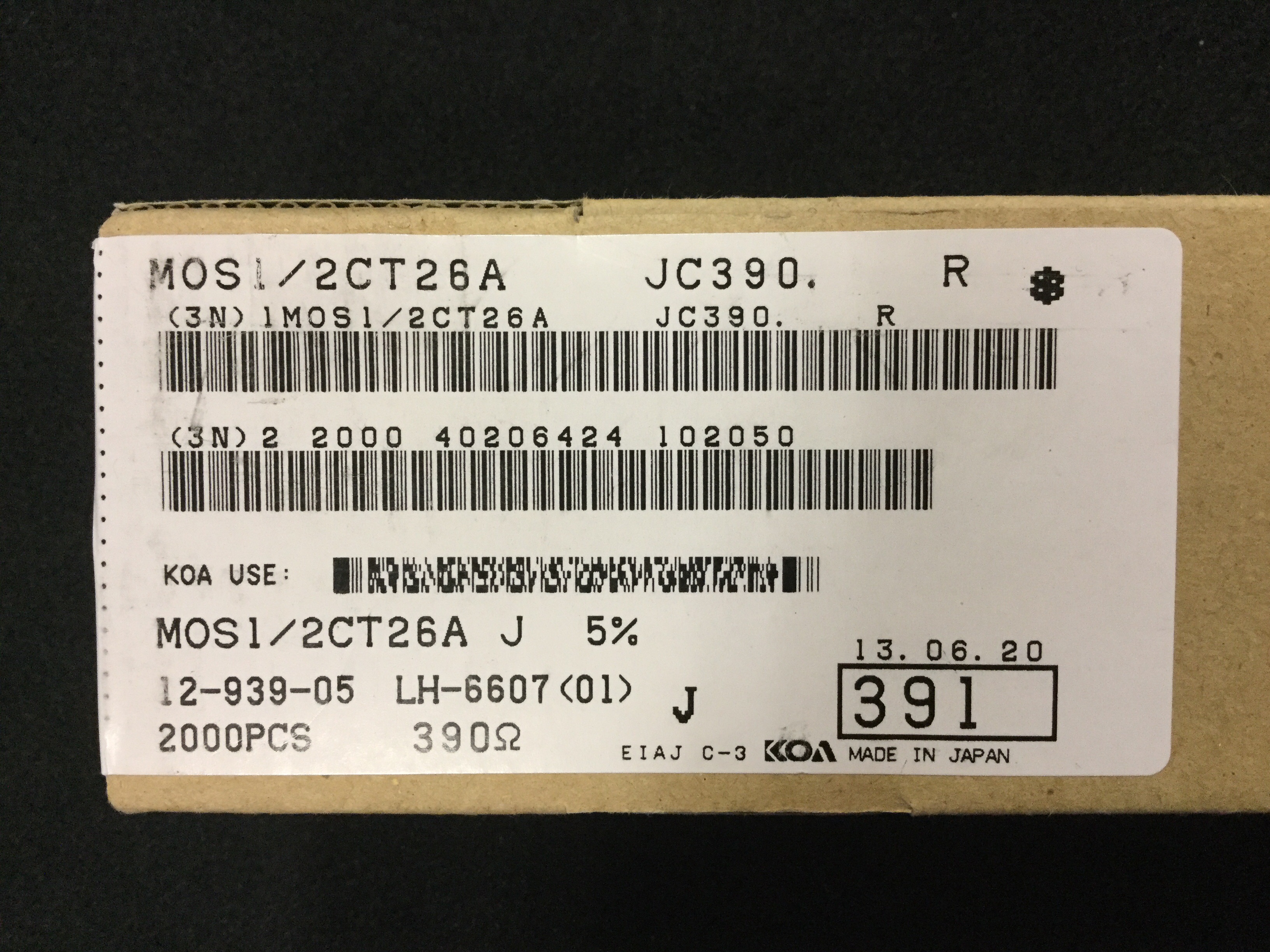 MOS1/2CT26A391J