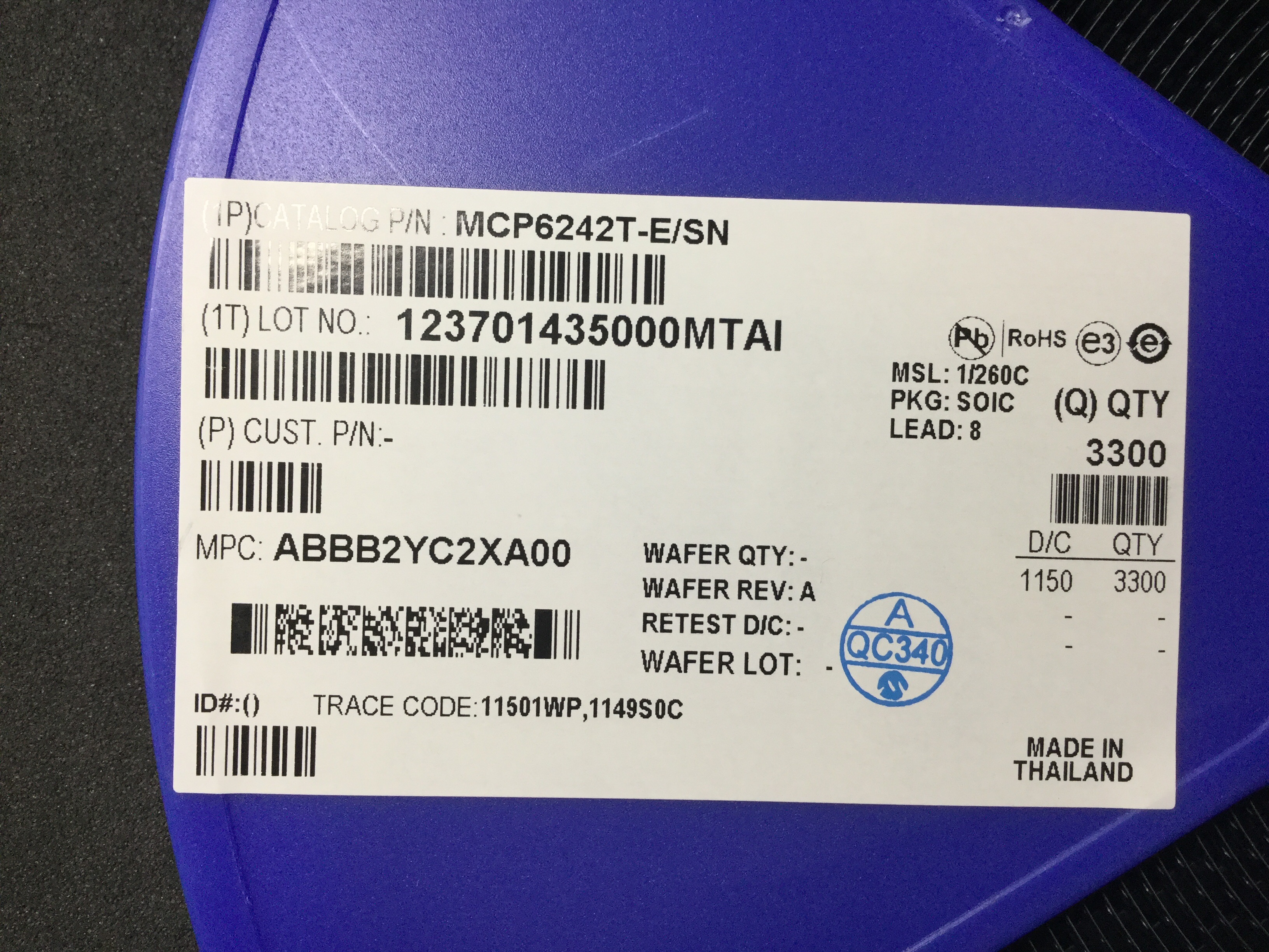 MCP6242T-E/SN