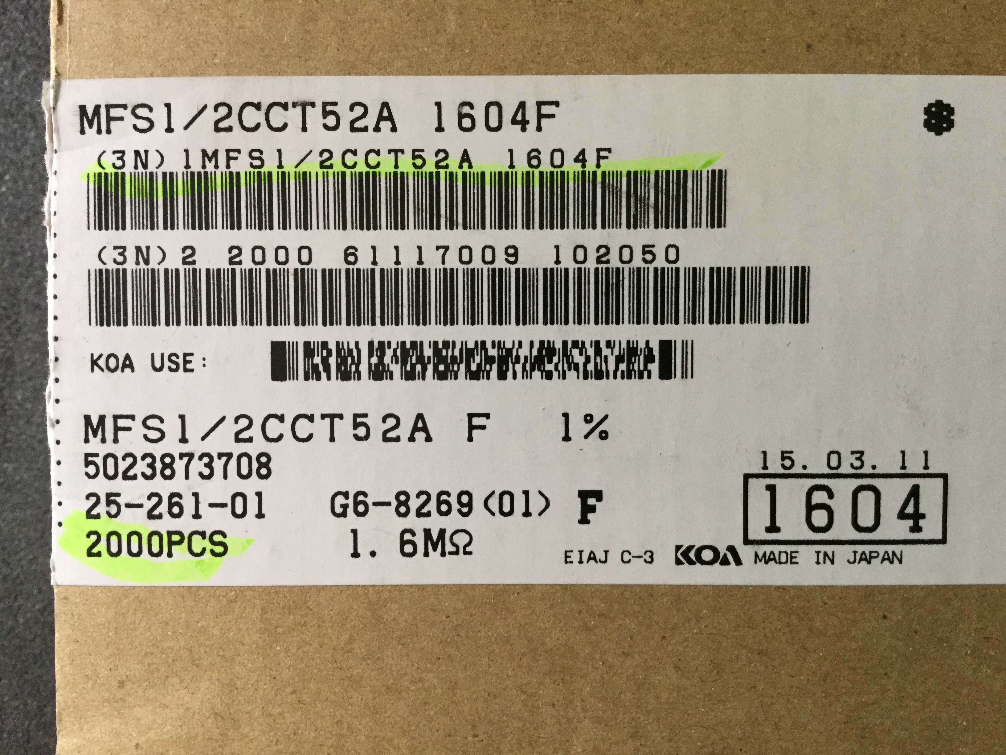MFS1/2CCT52A1604F