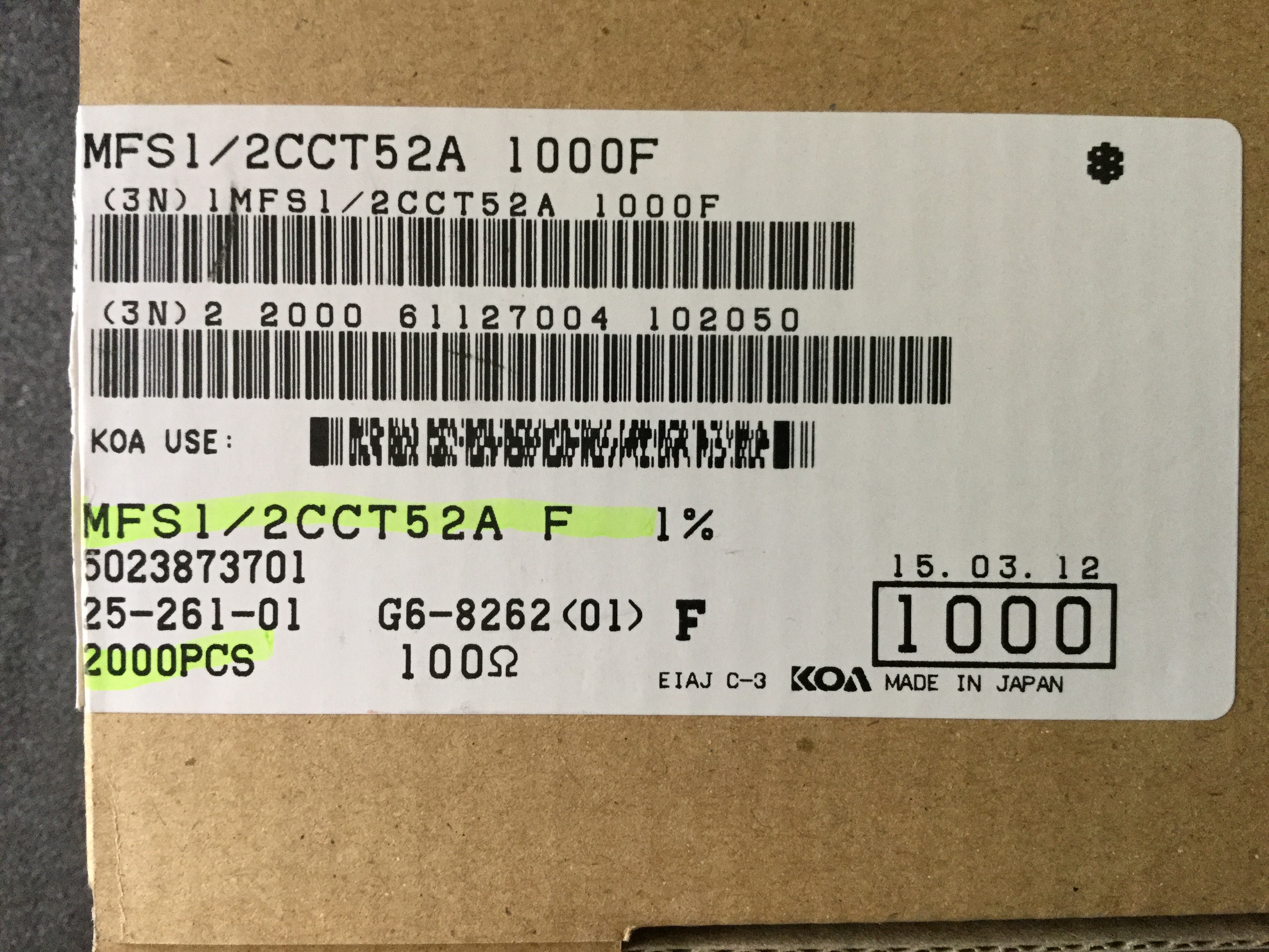 MFS1/2CCT52A1000F