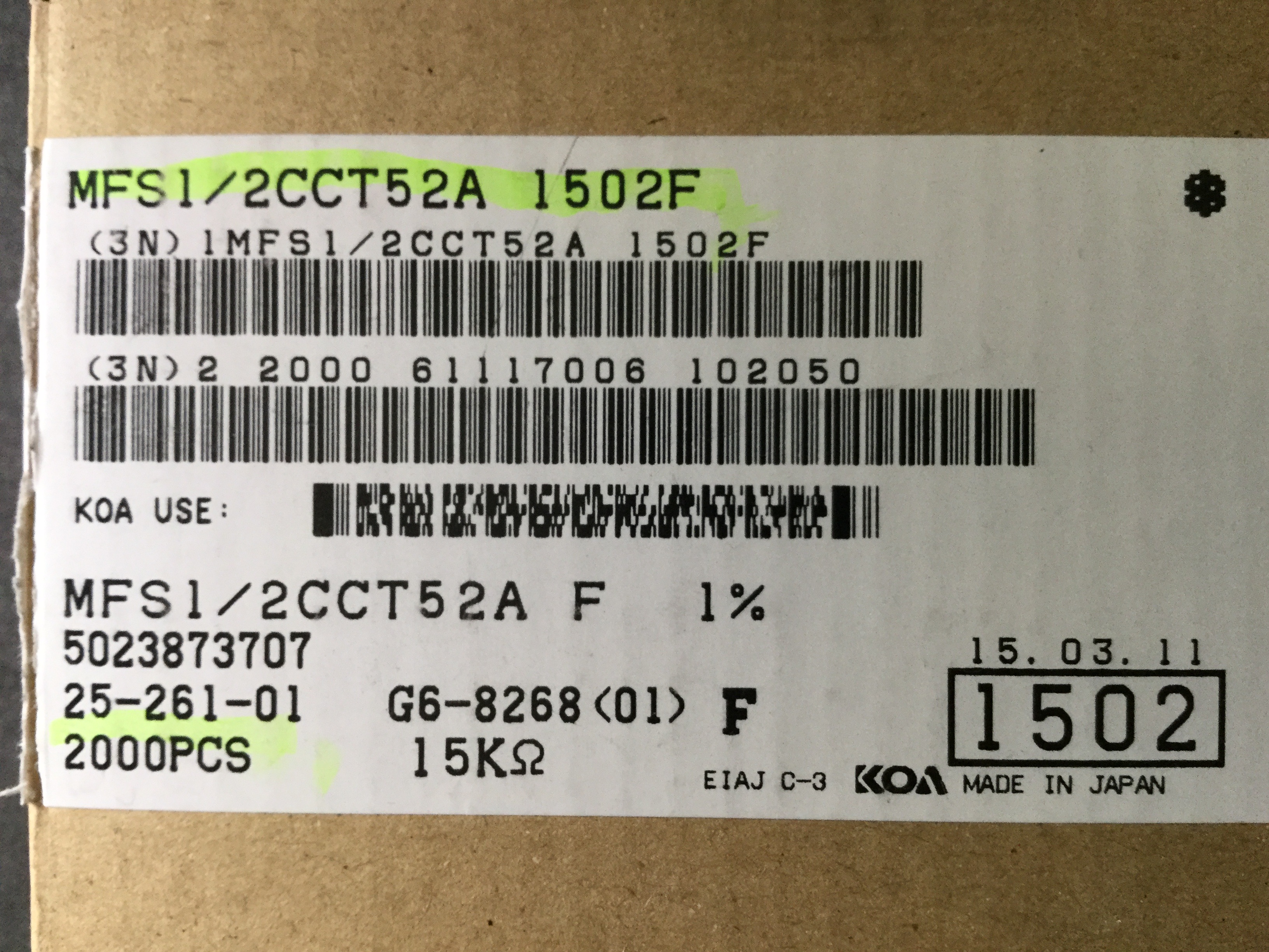 MFS1/2CCT52A1502F