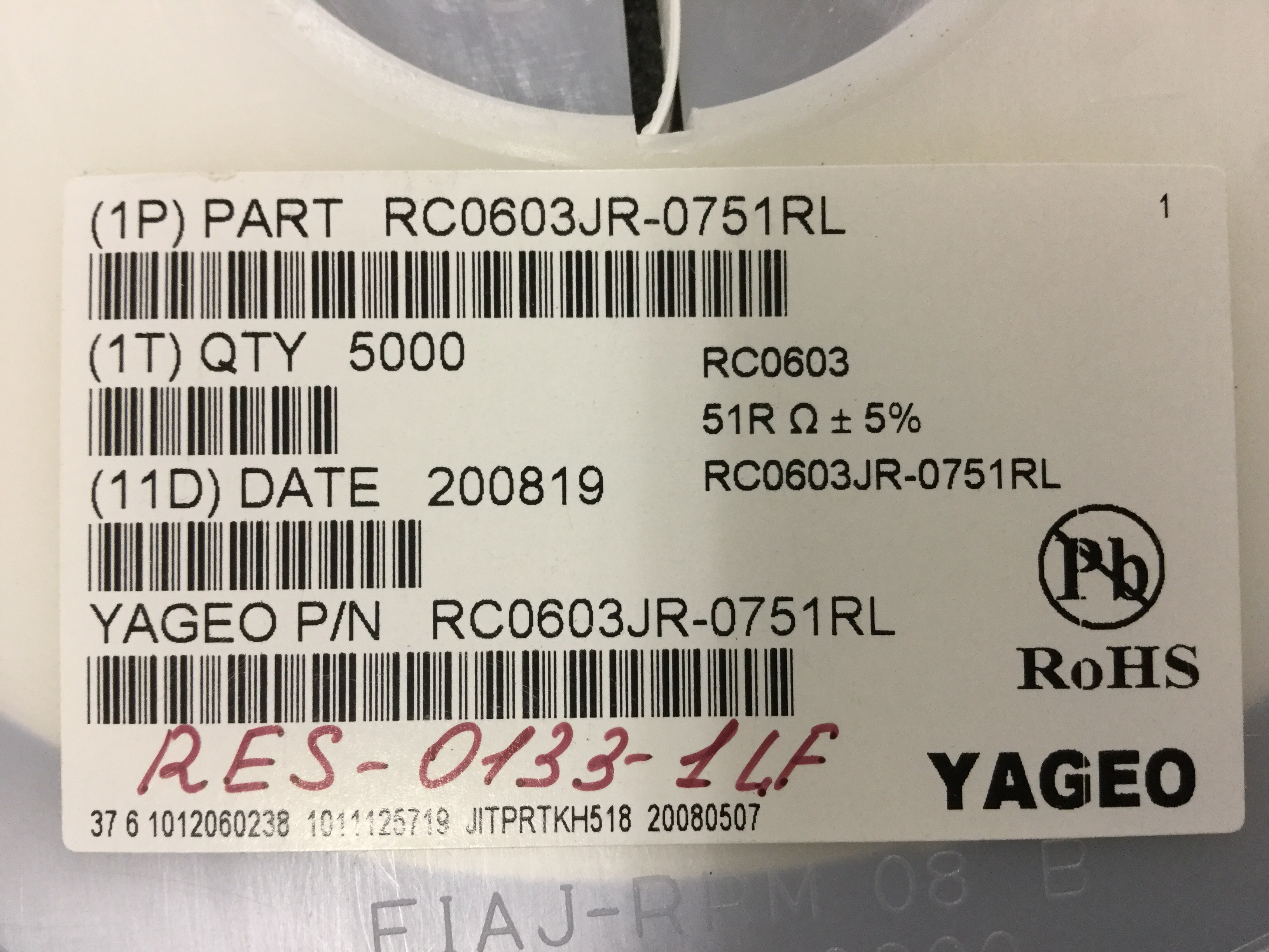 RC0603JR-0751RL