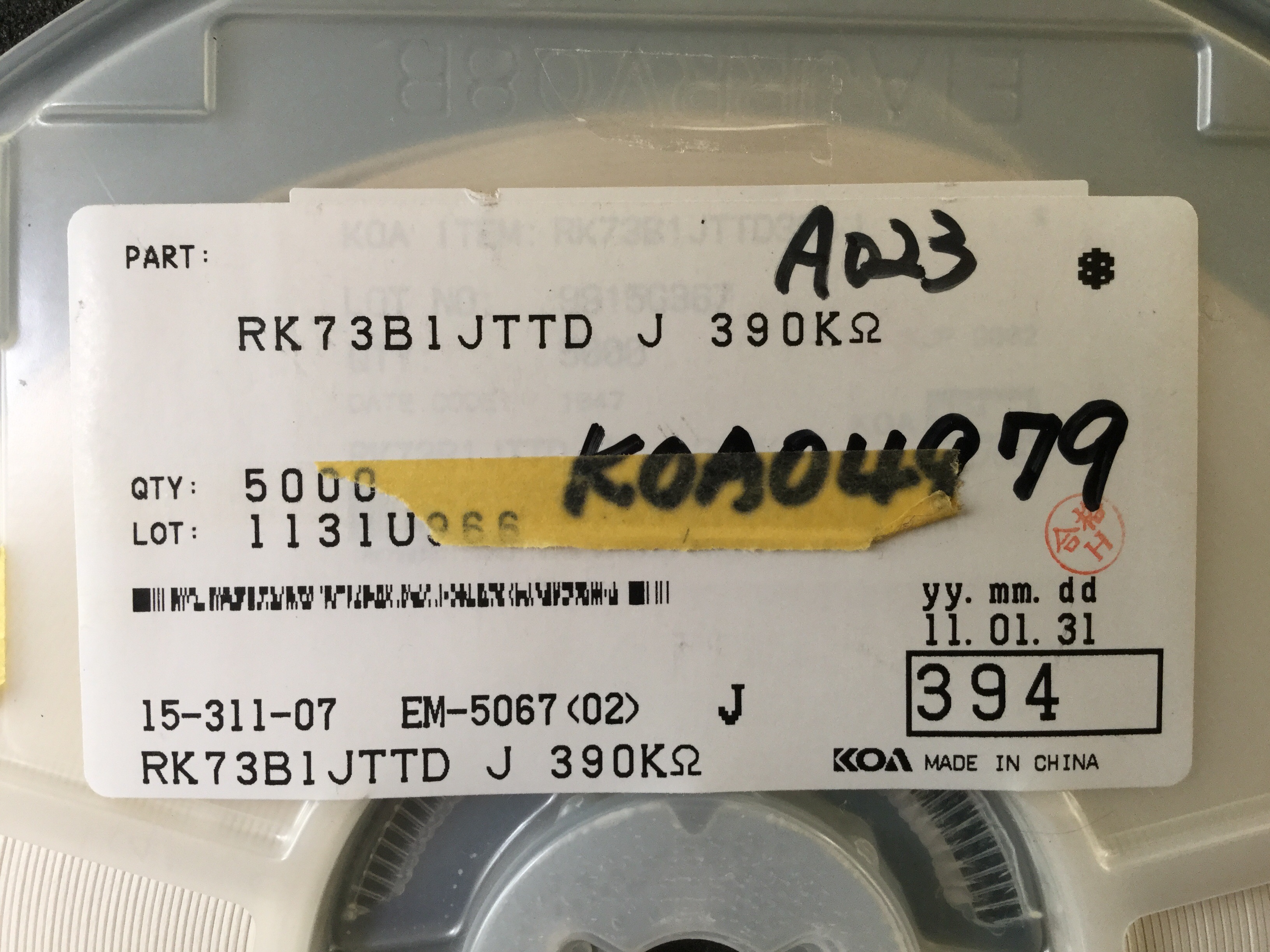 RK73B1JTTD394J