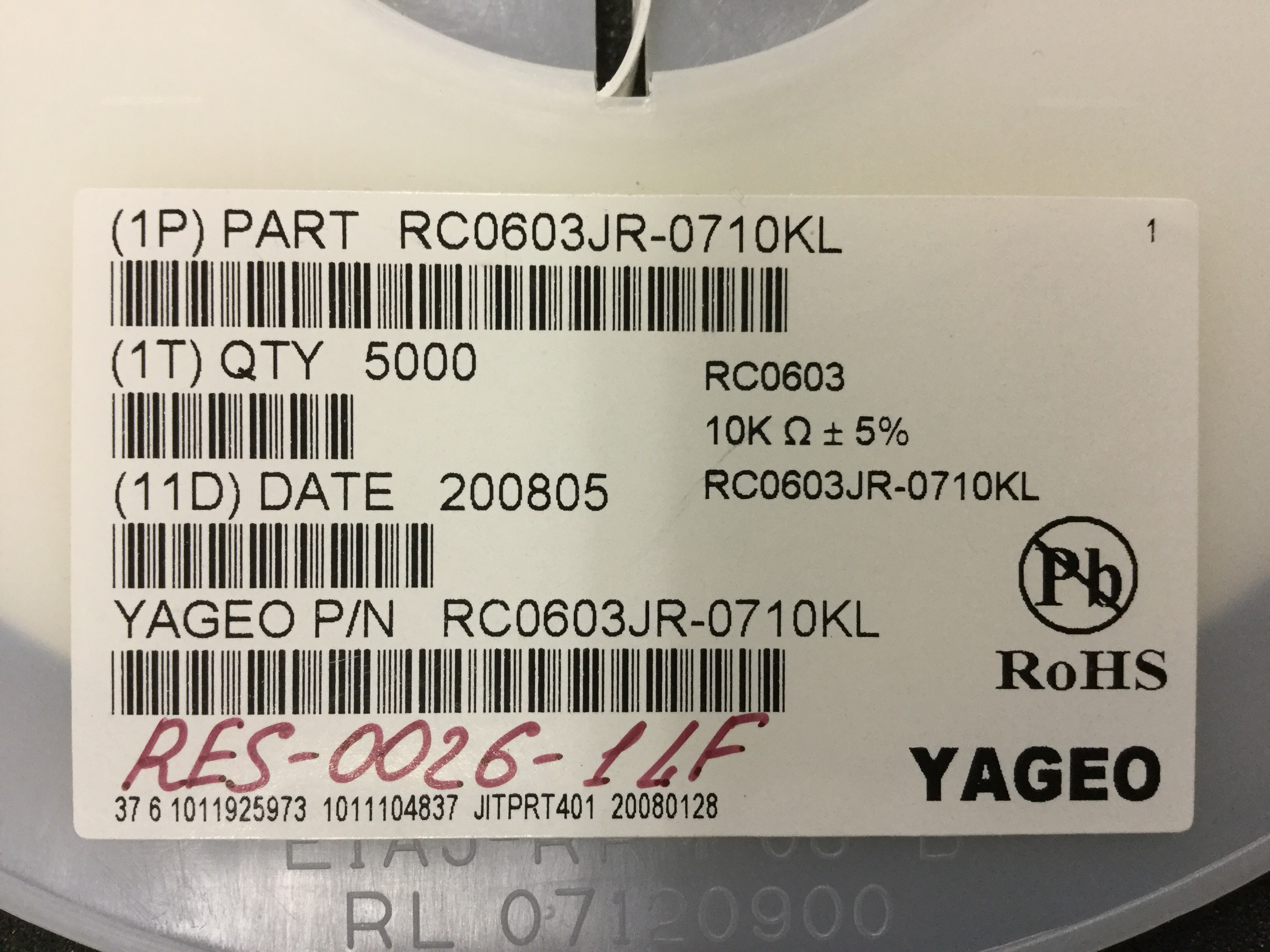 RC0603JR-0710KL