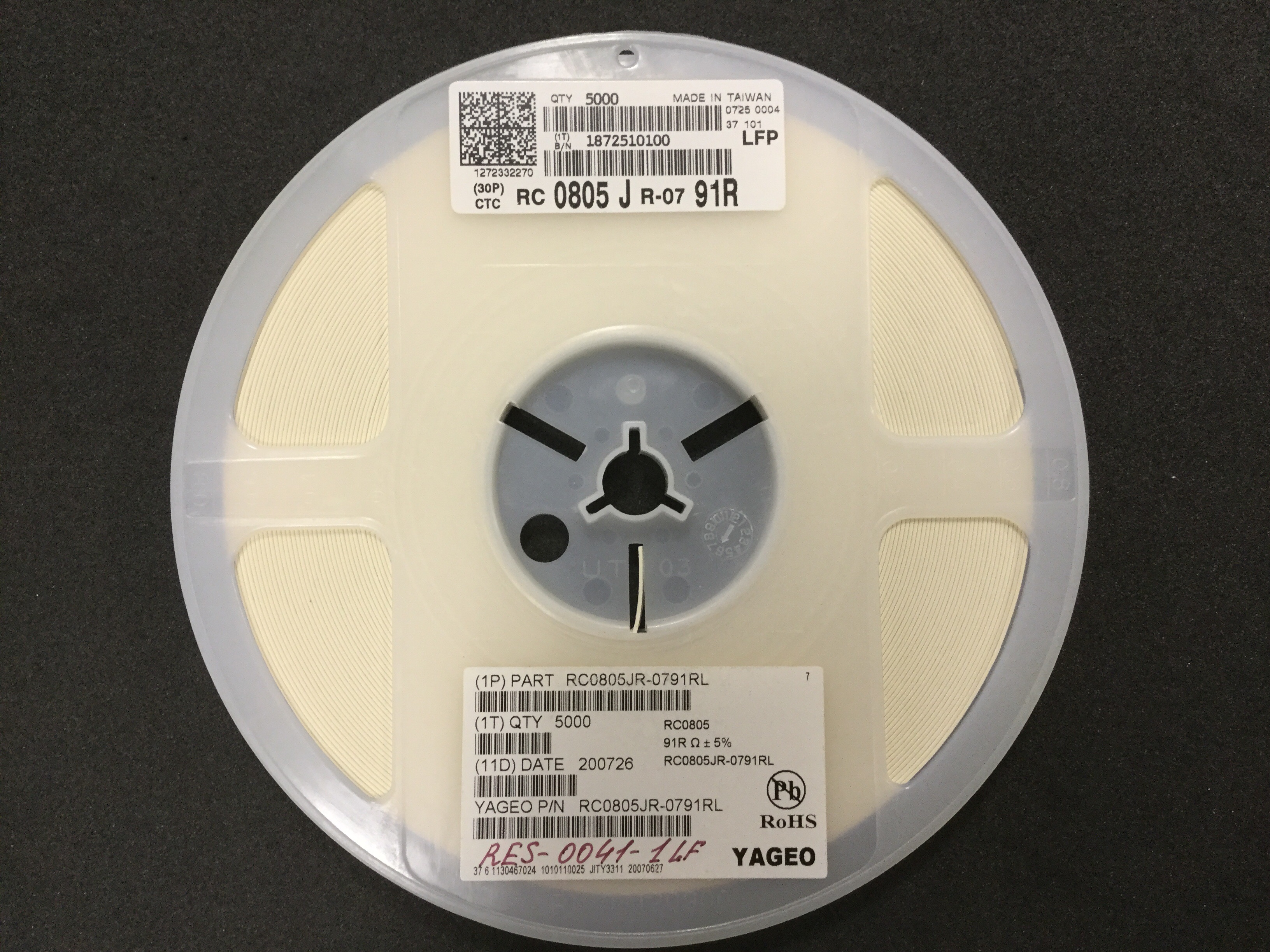 RC0805JR-0791RL