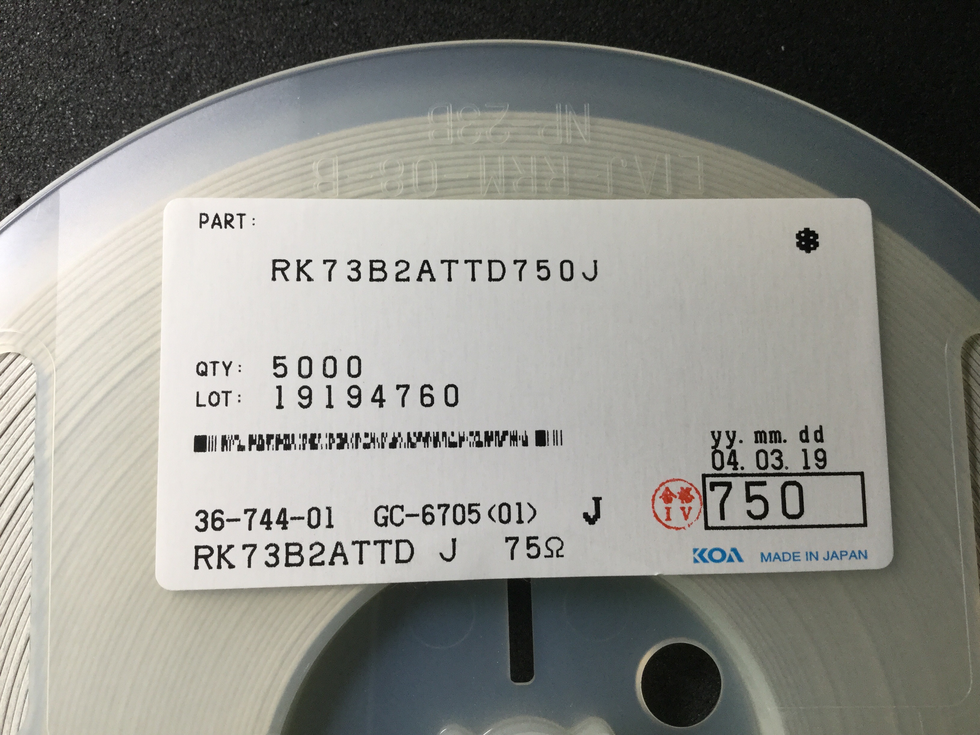 RK73B2ATTD750J