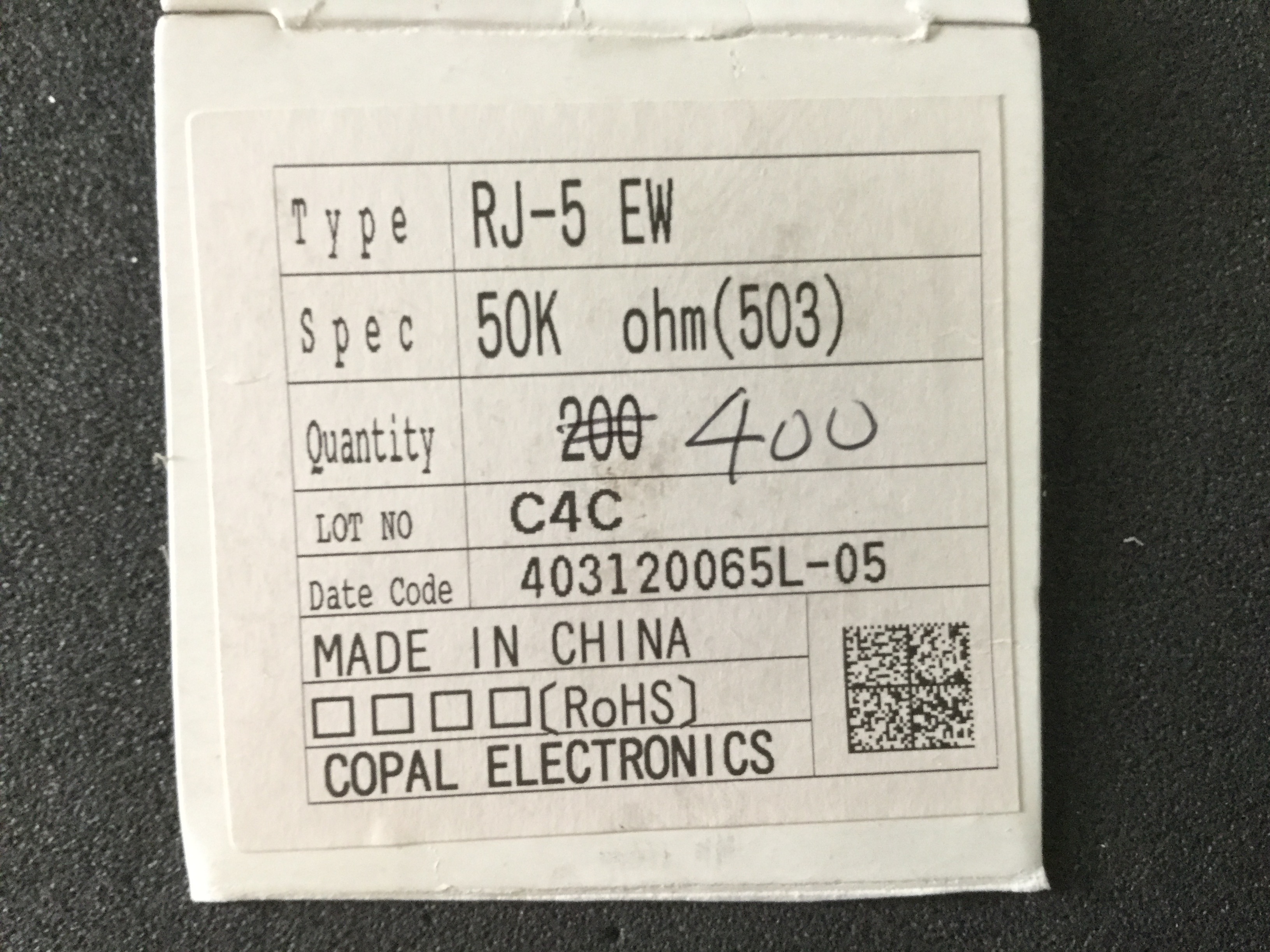 RJ-5EW50KOHM(503)