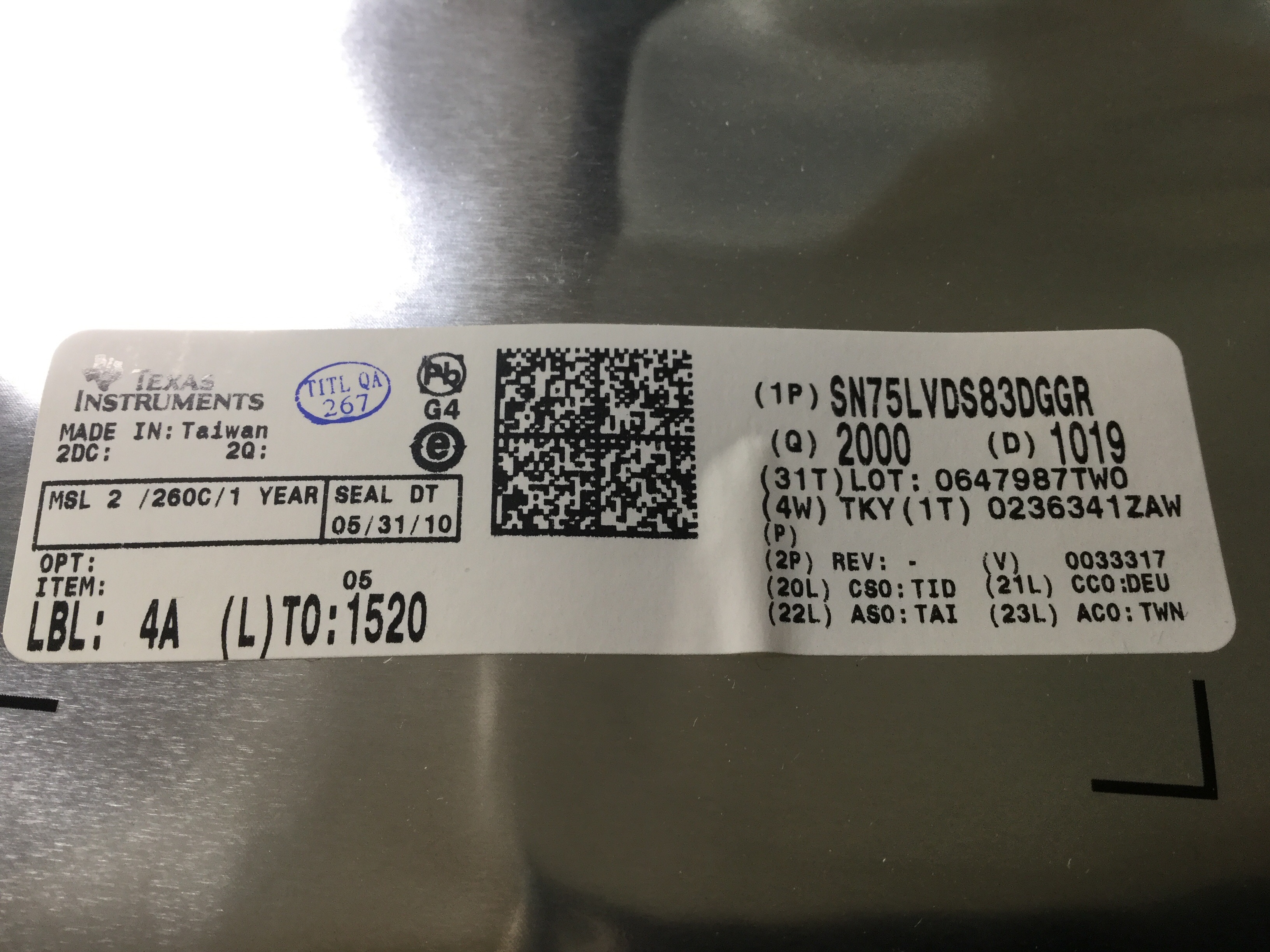 SN75LVDS83DGGR