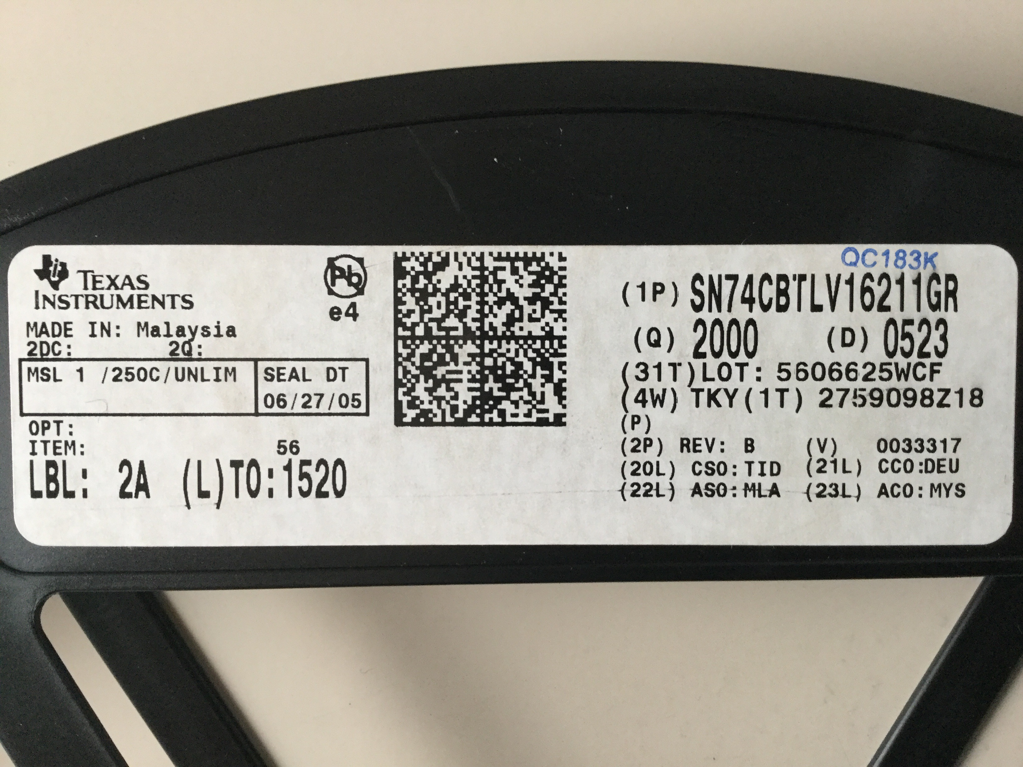 SN74CBTLV16211GR
