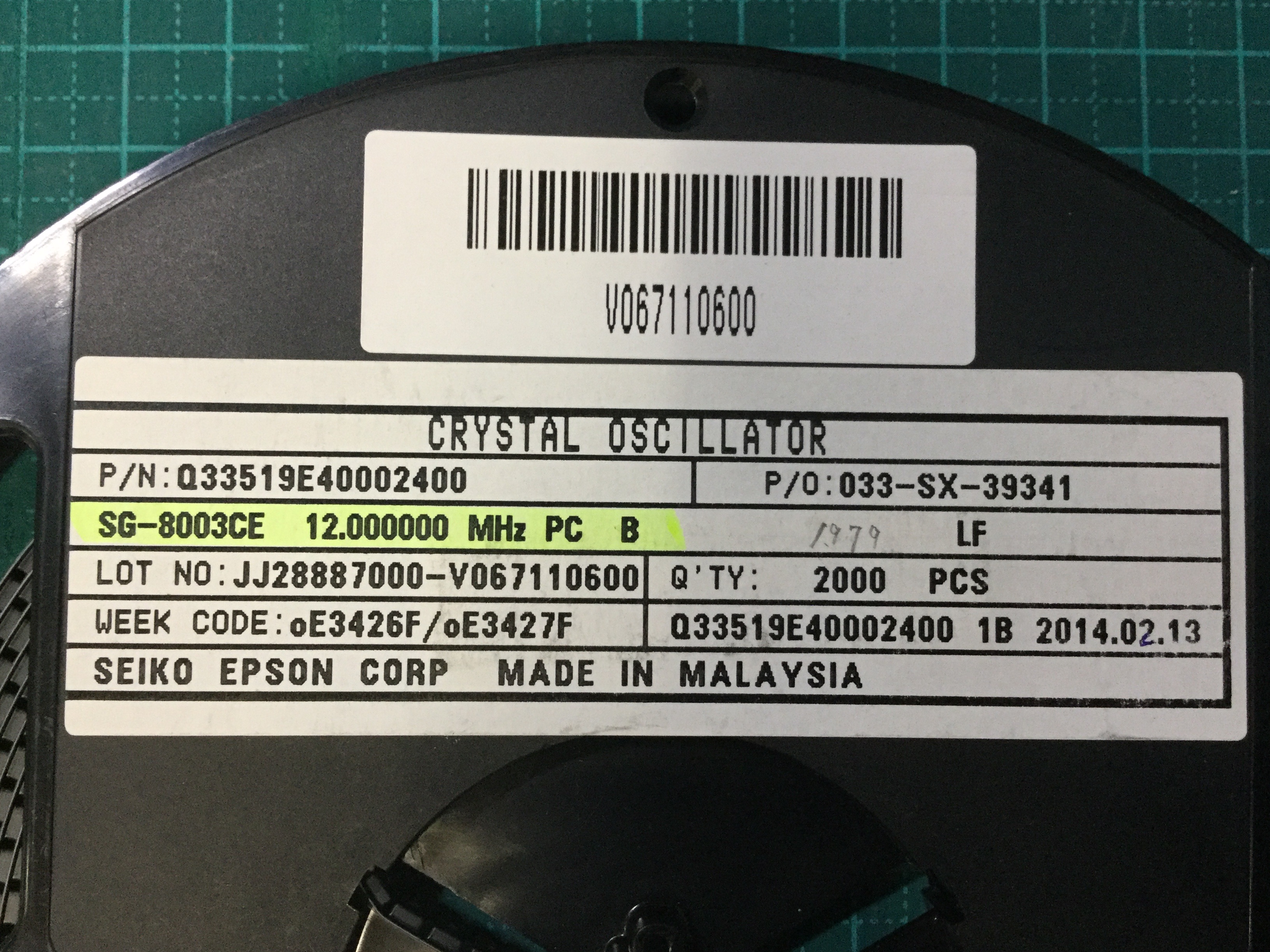 SG-8003CE 12.000000MHZ PCB
