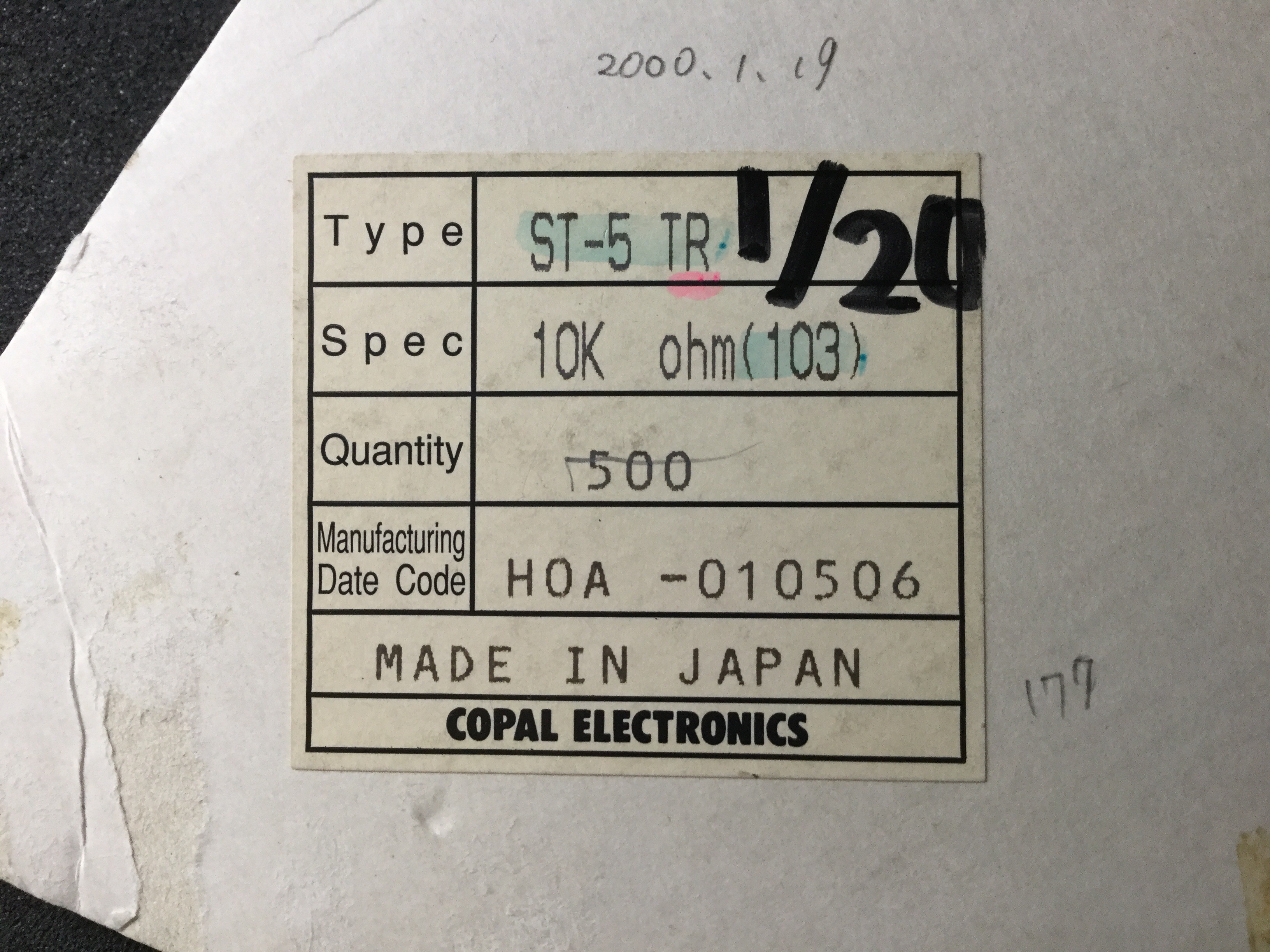 ST-5TR 10KOHM(103)