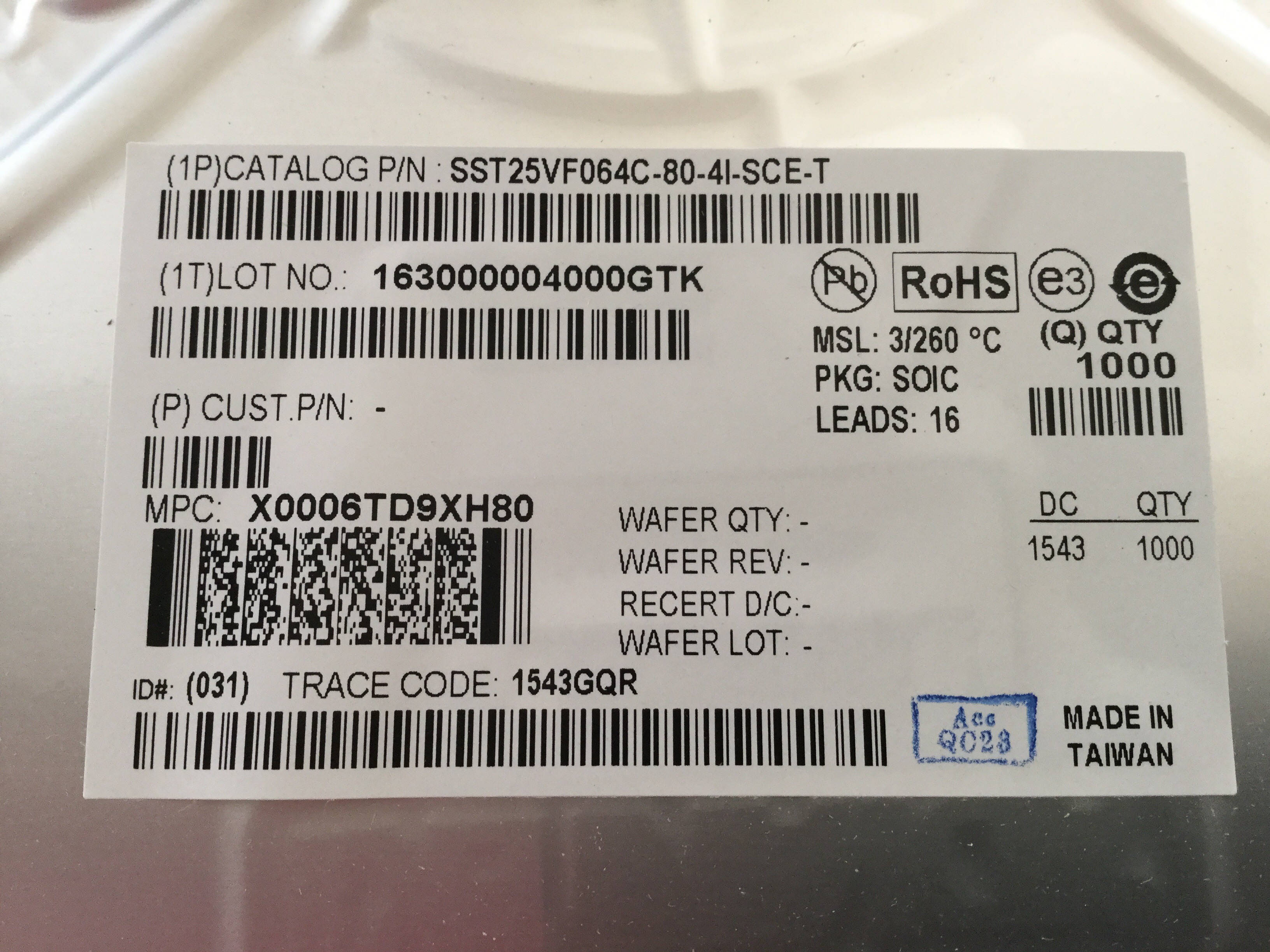 SST25VF064C-80-4I-SCET