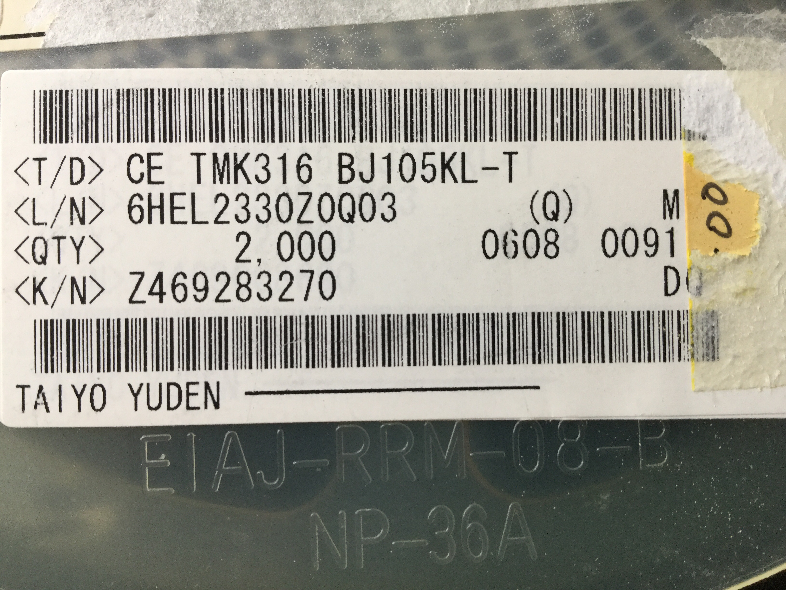 TMK316BJ105KL-T