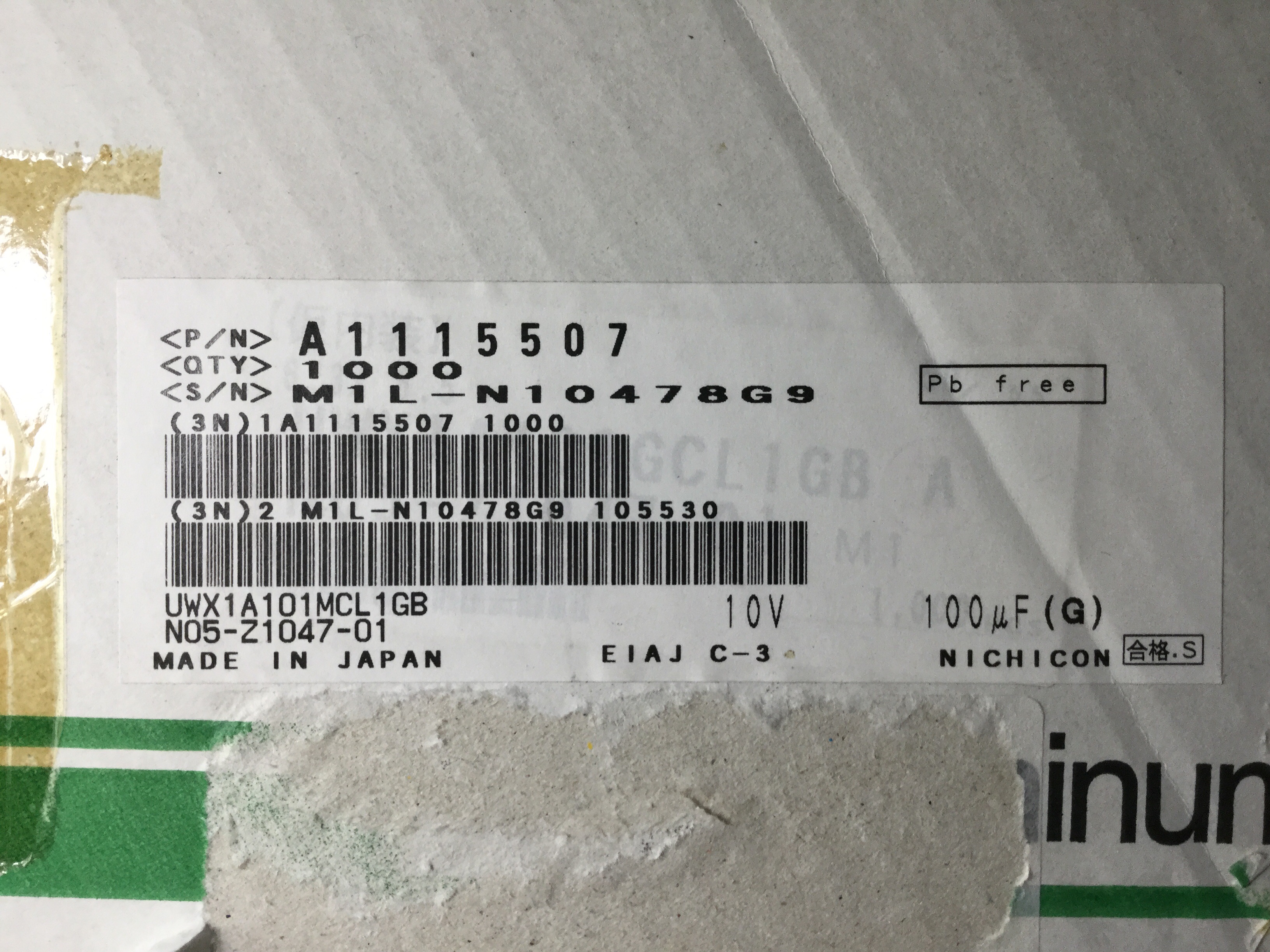 UWX1A101MCL1GB