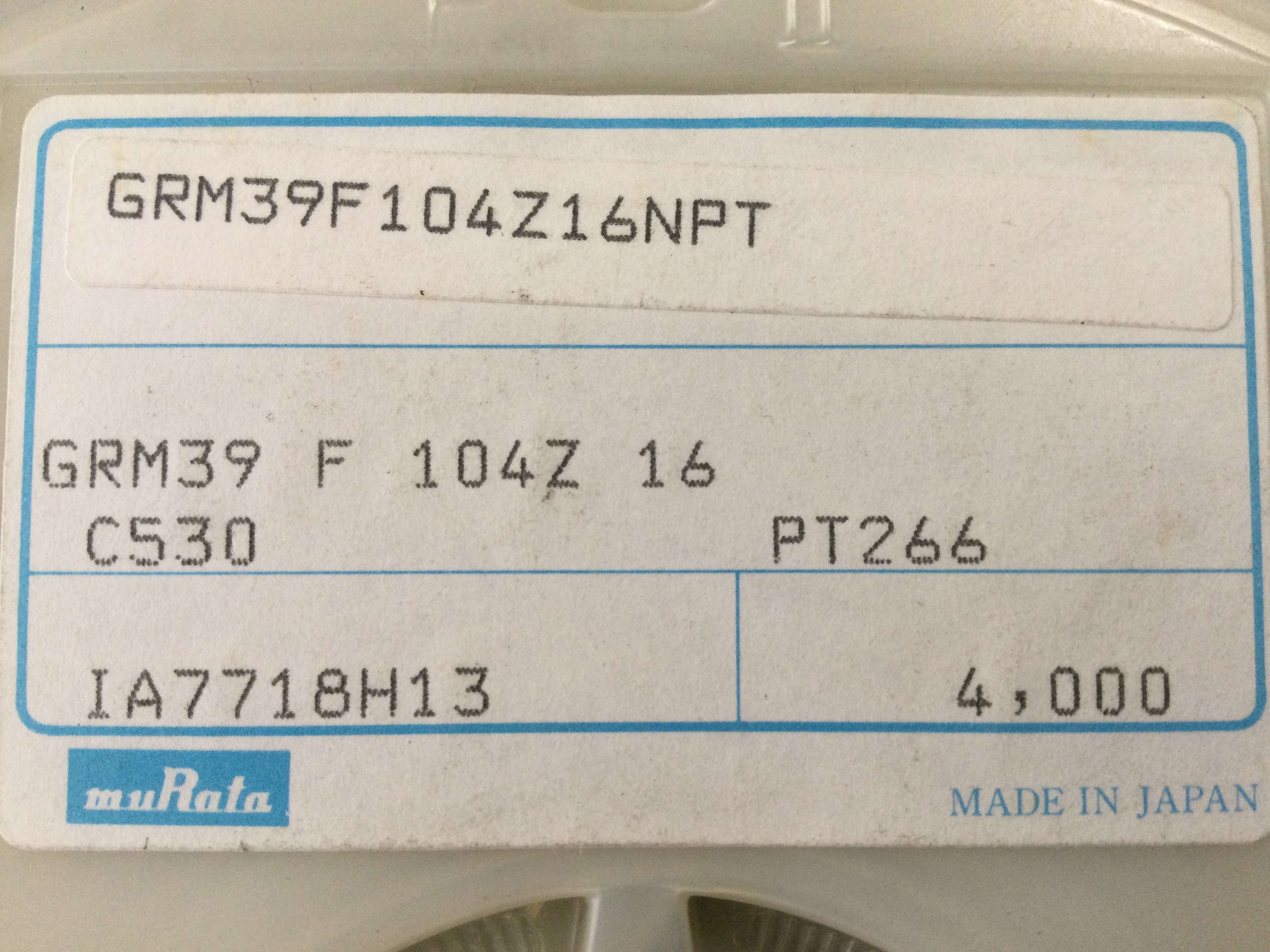 GRM39F104Z16NPT