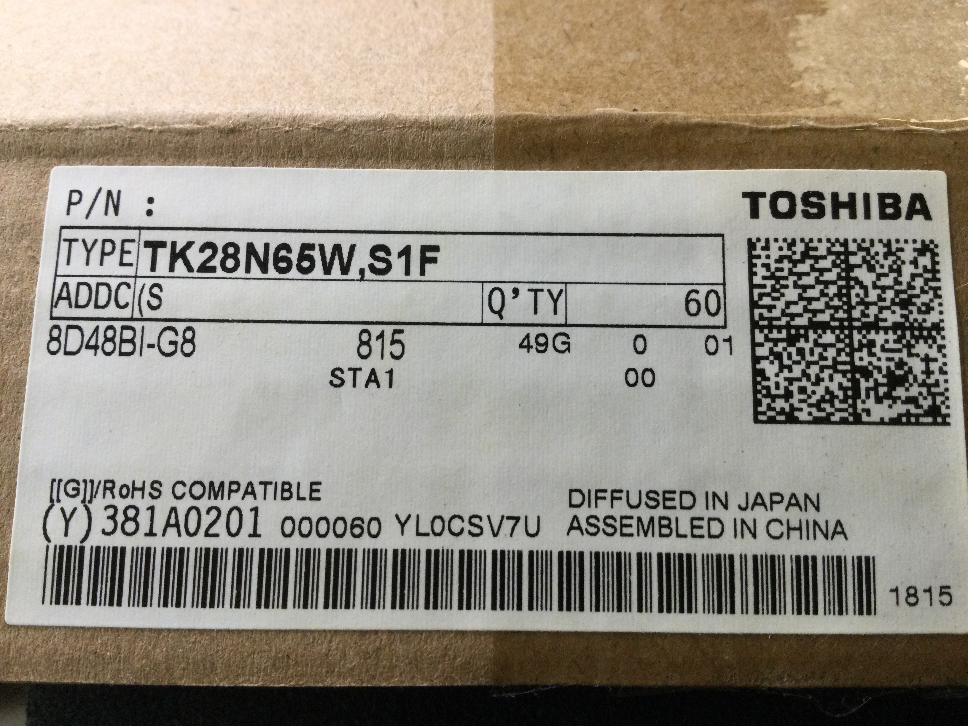 TK28N65W,S1F(S