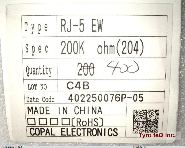 RJ-5EW 200 OHM(204)