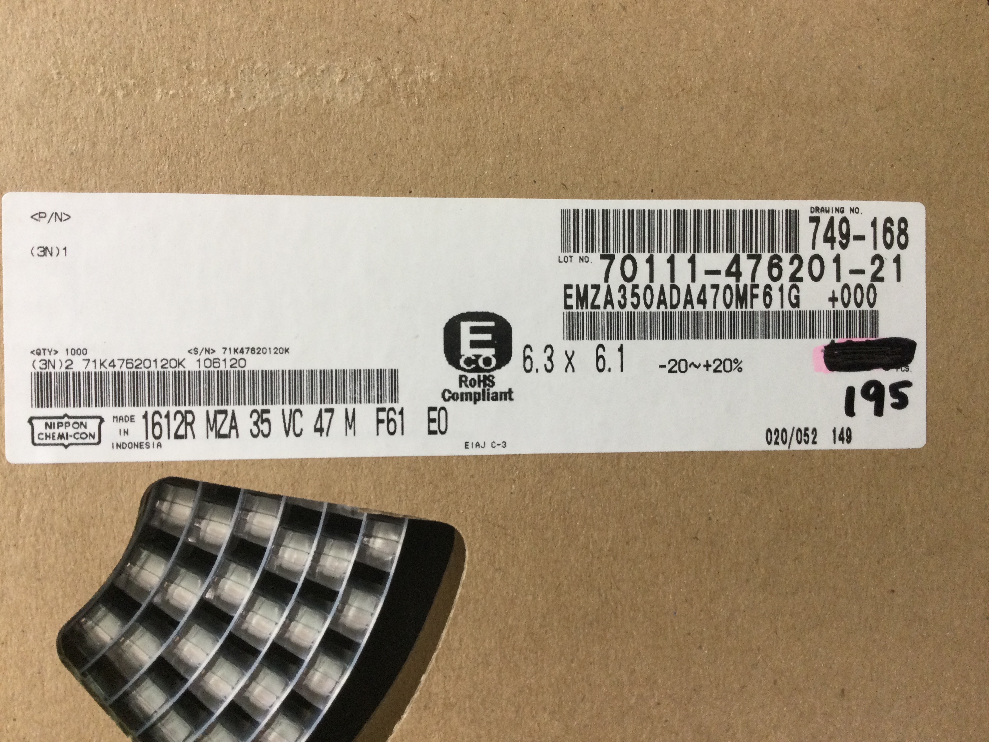 EMZA350ADA470MF61G