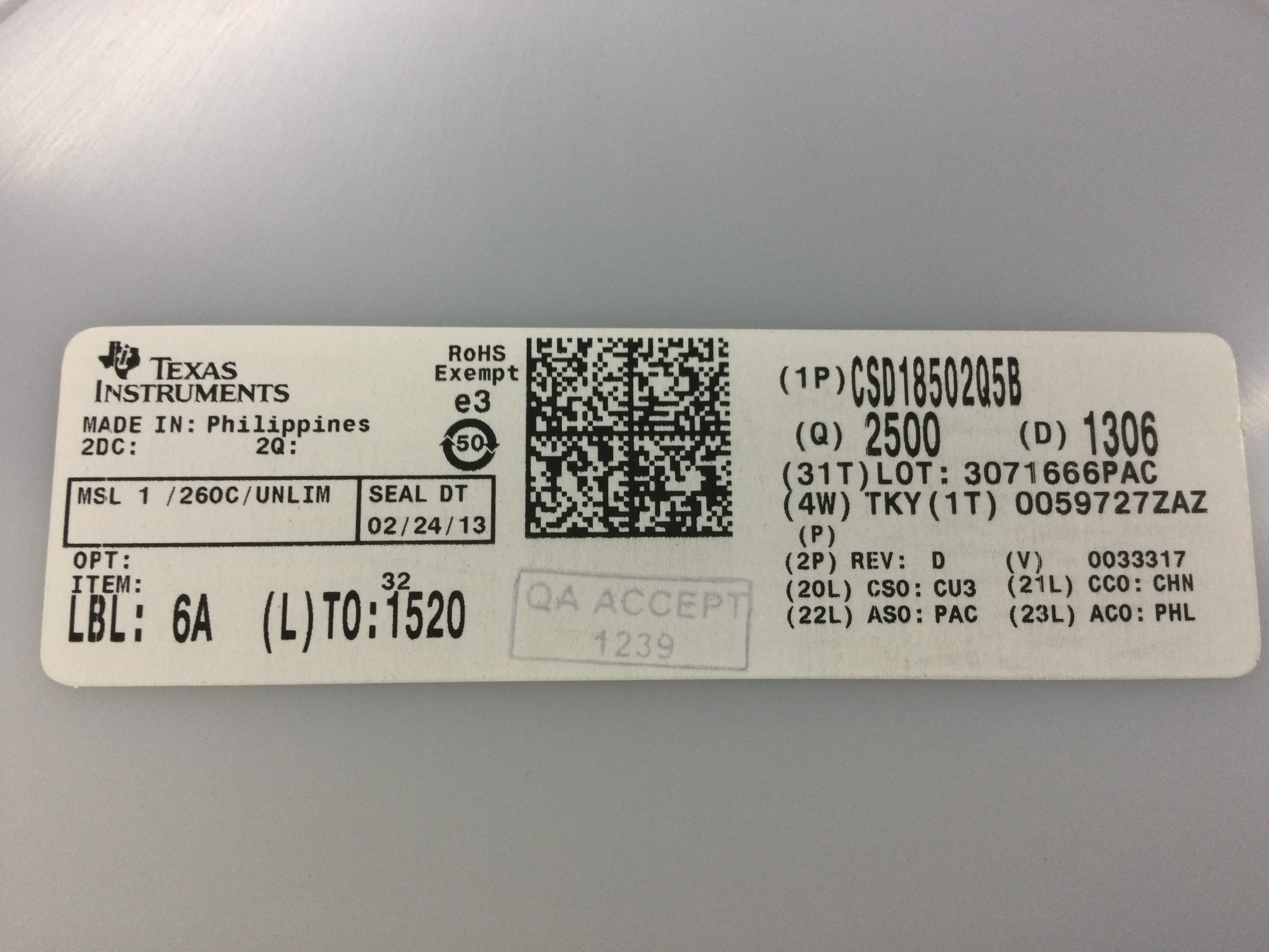 CSD18502Q5B