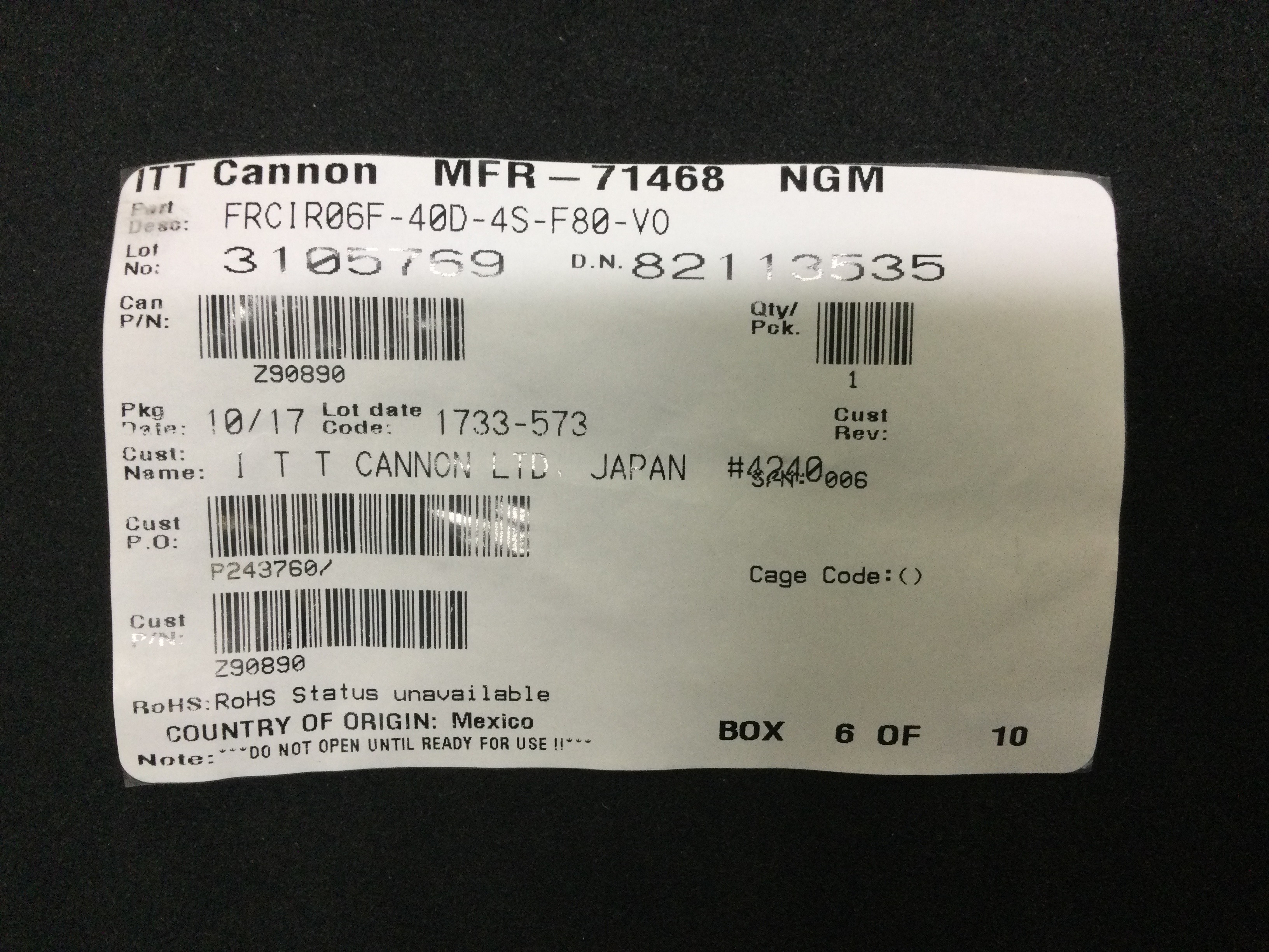 FRCIR06F-40D-4S-F80-VO