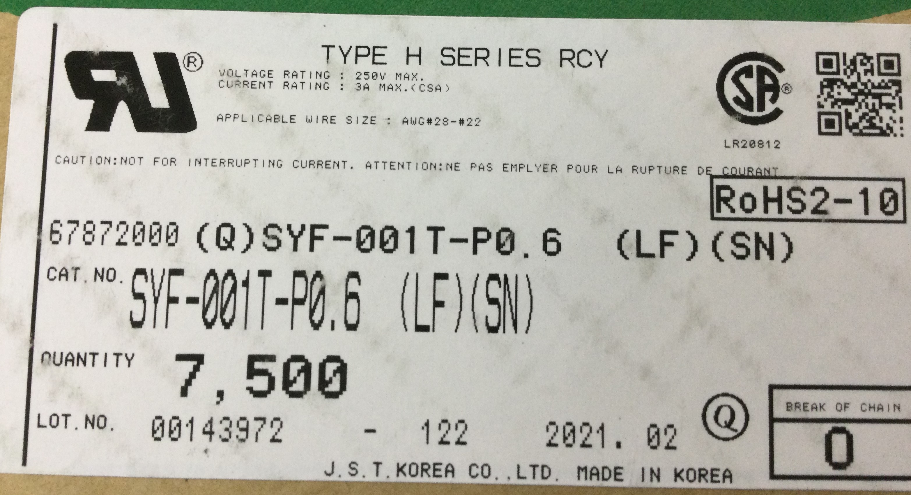 SYF-001T-P0.6(LF)(SN)