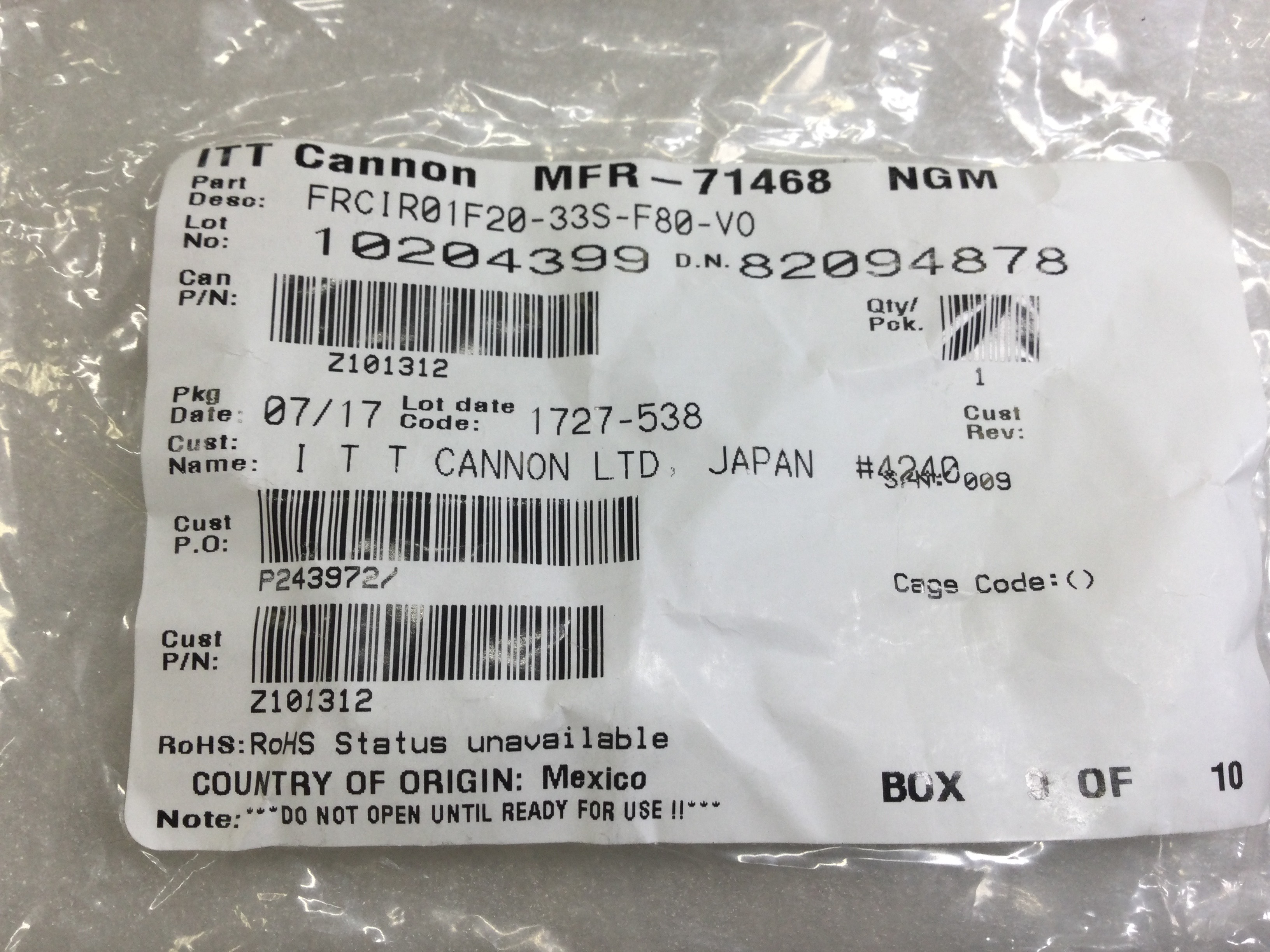 FRCIR01F20-33S-F80-VO