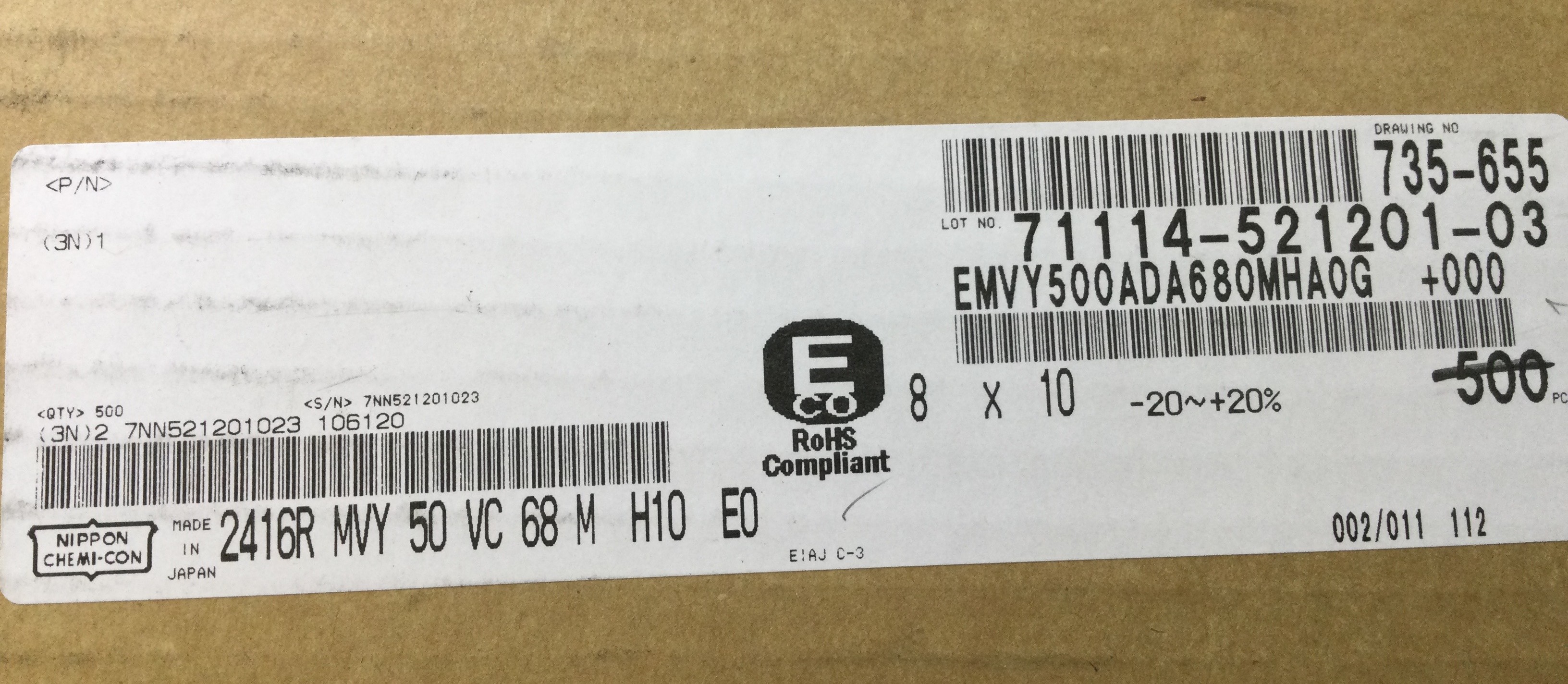 EMVY500ADA680MHA0G