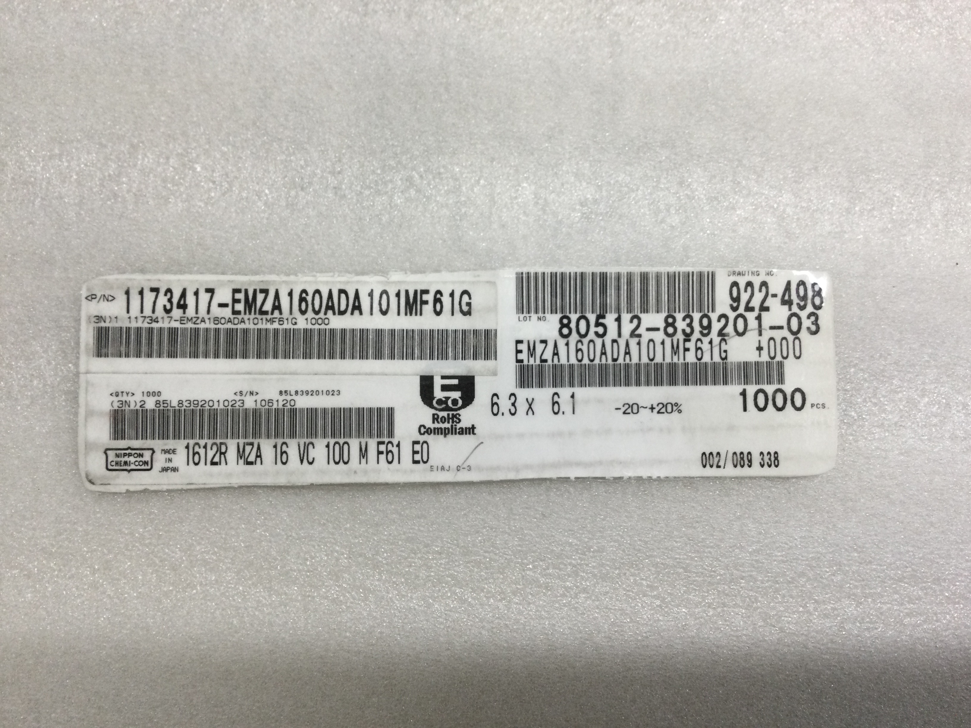 EMZA160ADA101MF61G