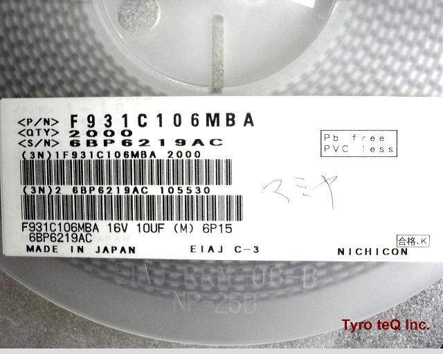 F931C106MBA 16V 10UF
