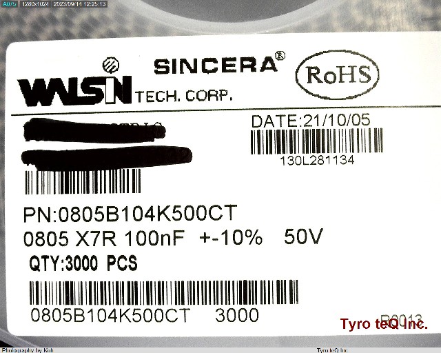 0805B104K500CT