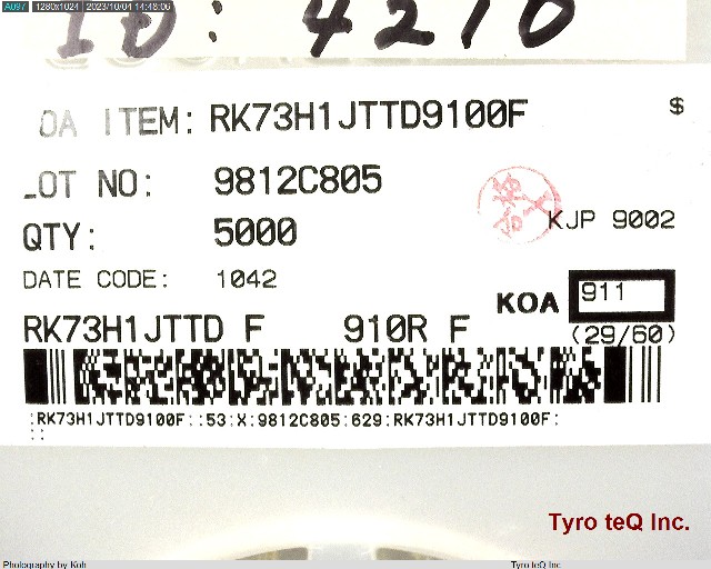 RK73H1JTTD9100F