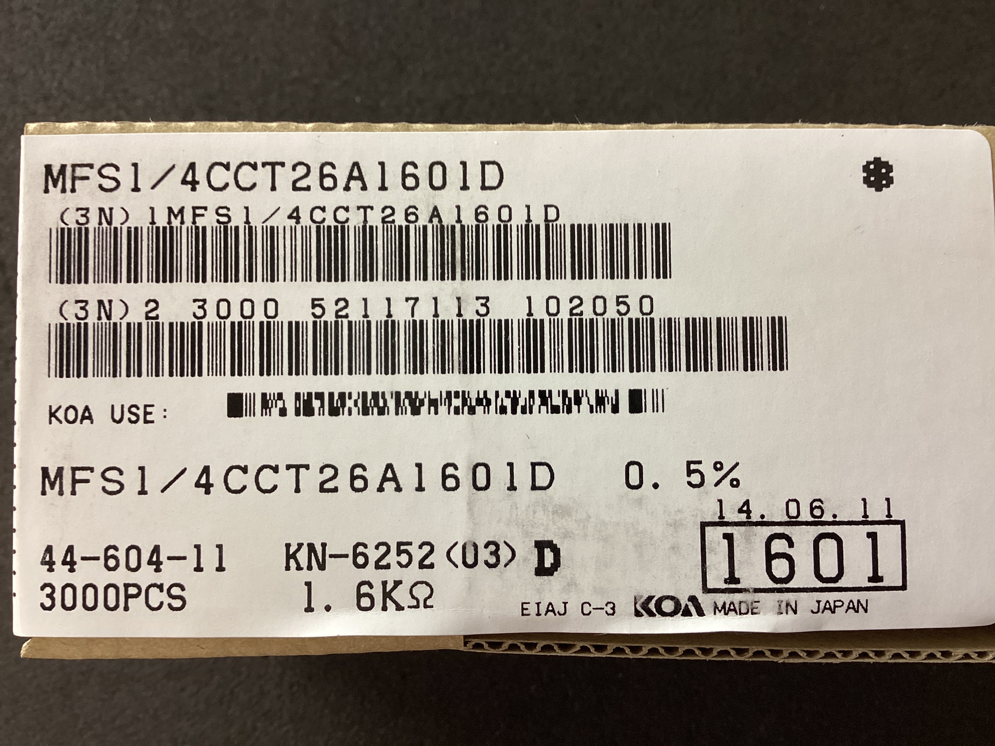 MFS1/4CCT26A1601D