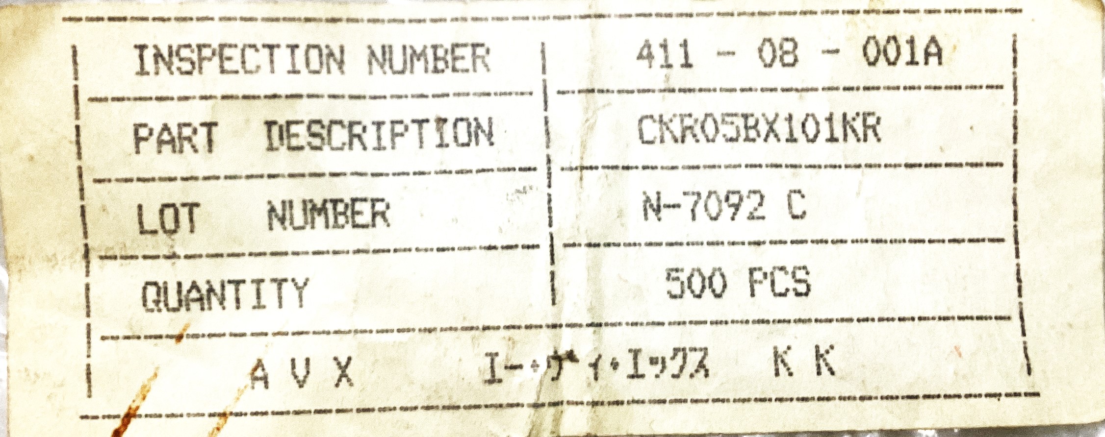 CKR05BX101KR