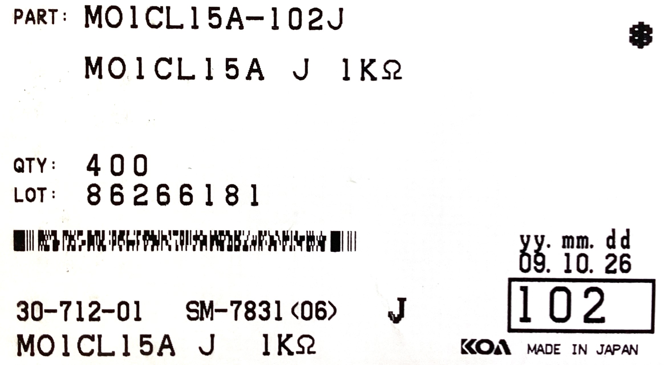 MO1CL15A102J