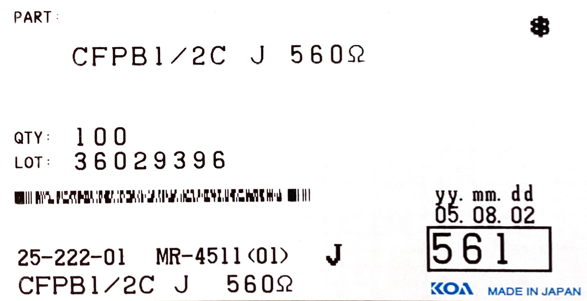 CFPB1/2C561J