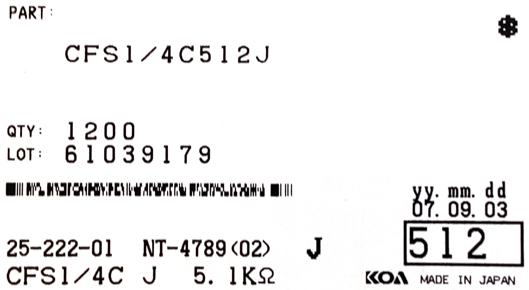 CFS1/4C512J