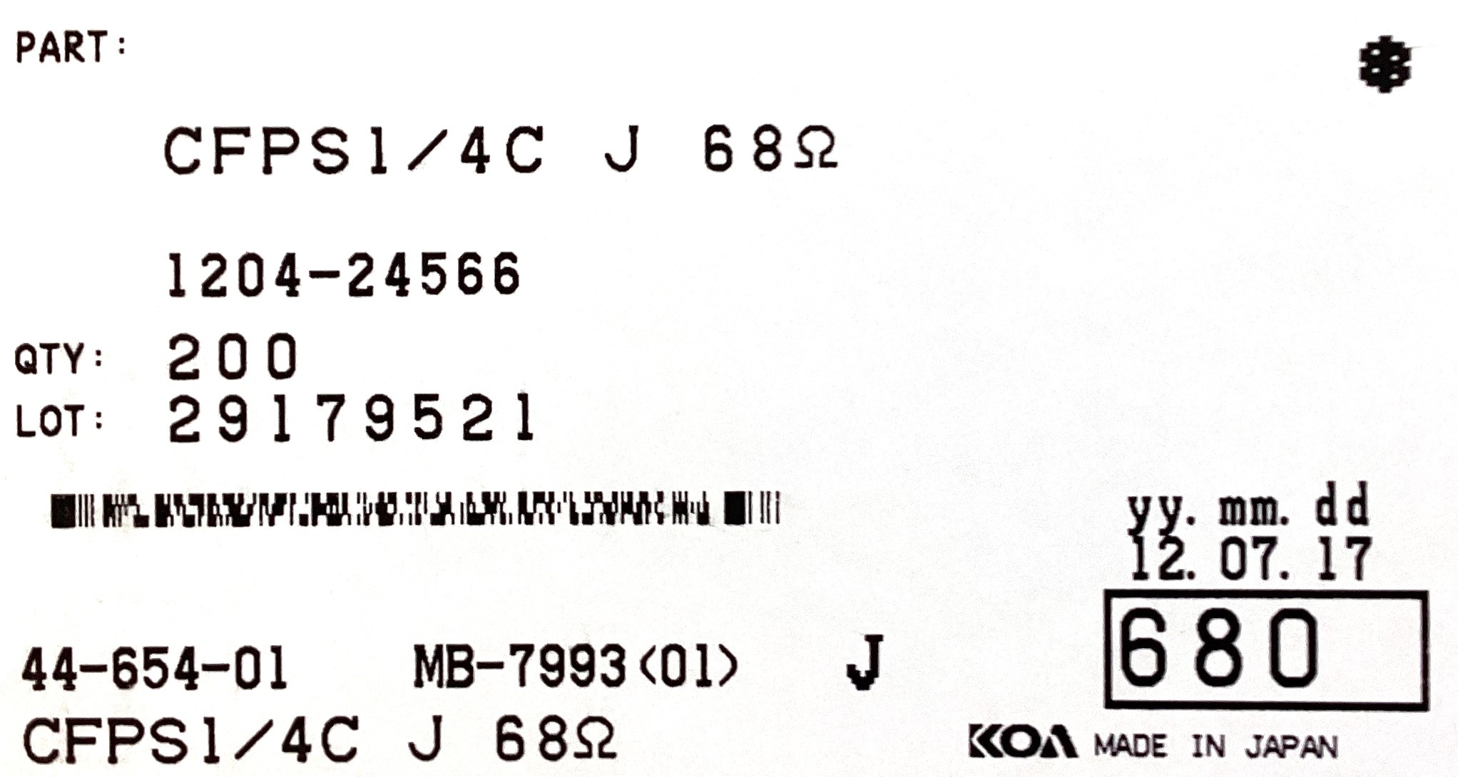 CFPS1/4C680J
