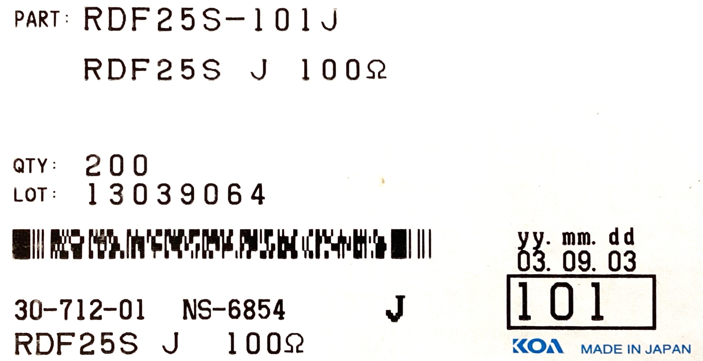 RDF25S101J