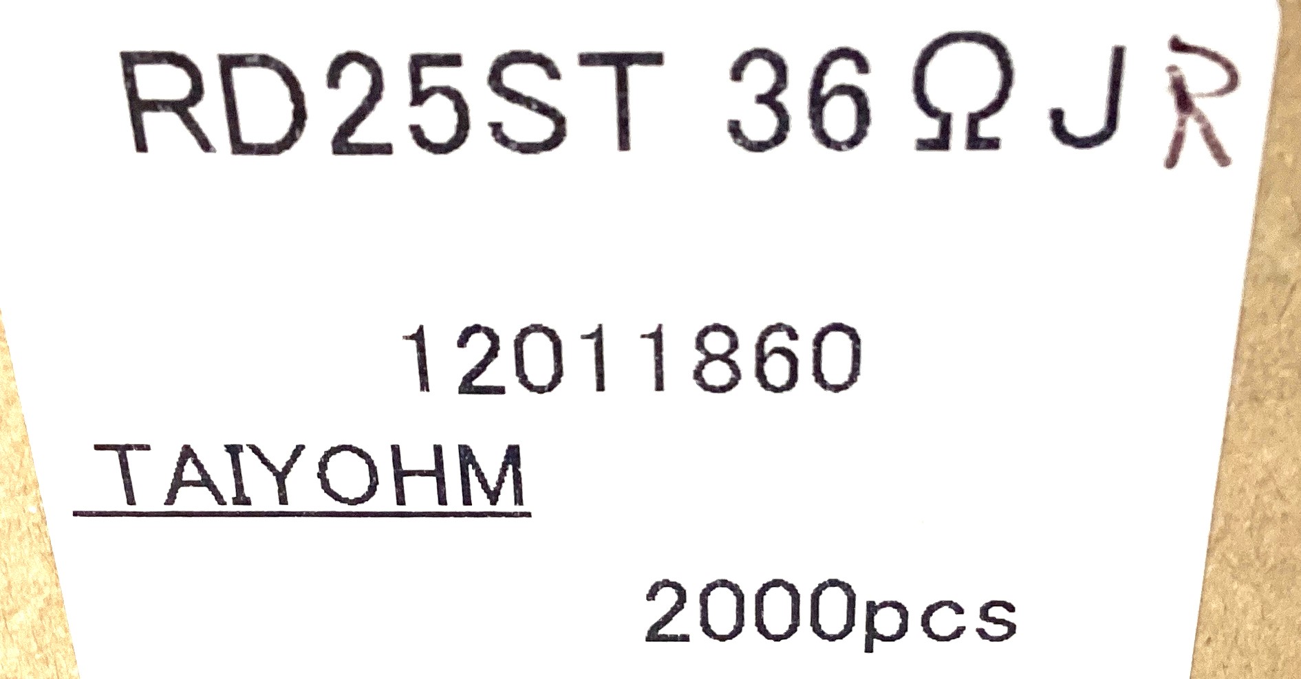 RD25ST 36 OHM J