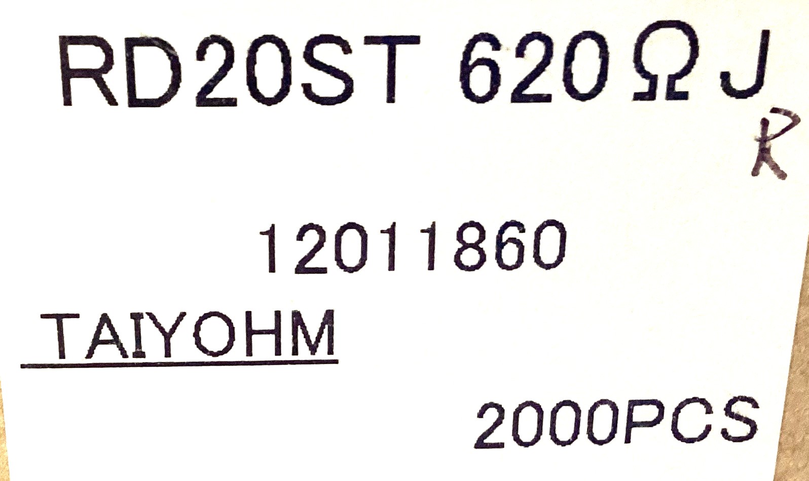 RD20ST 620 OHM J