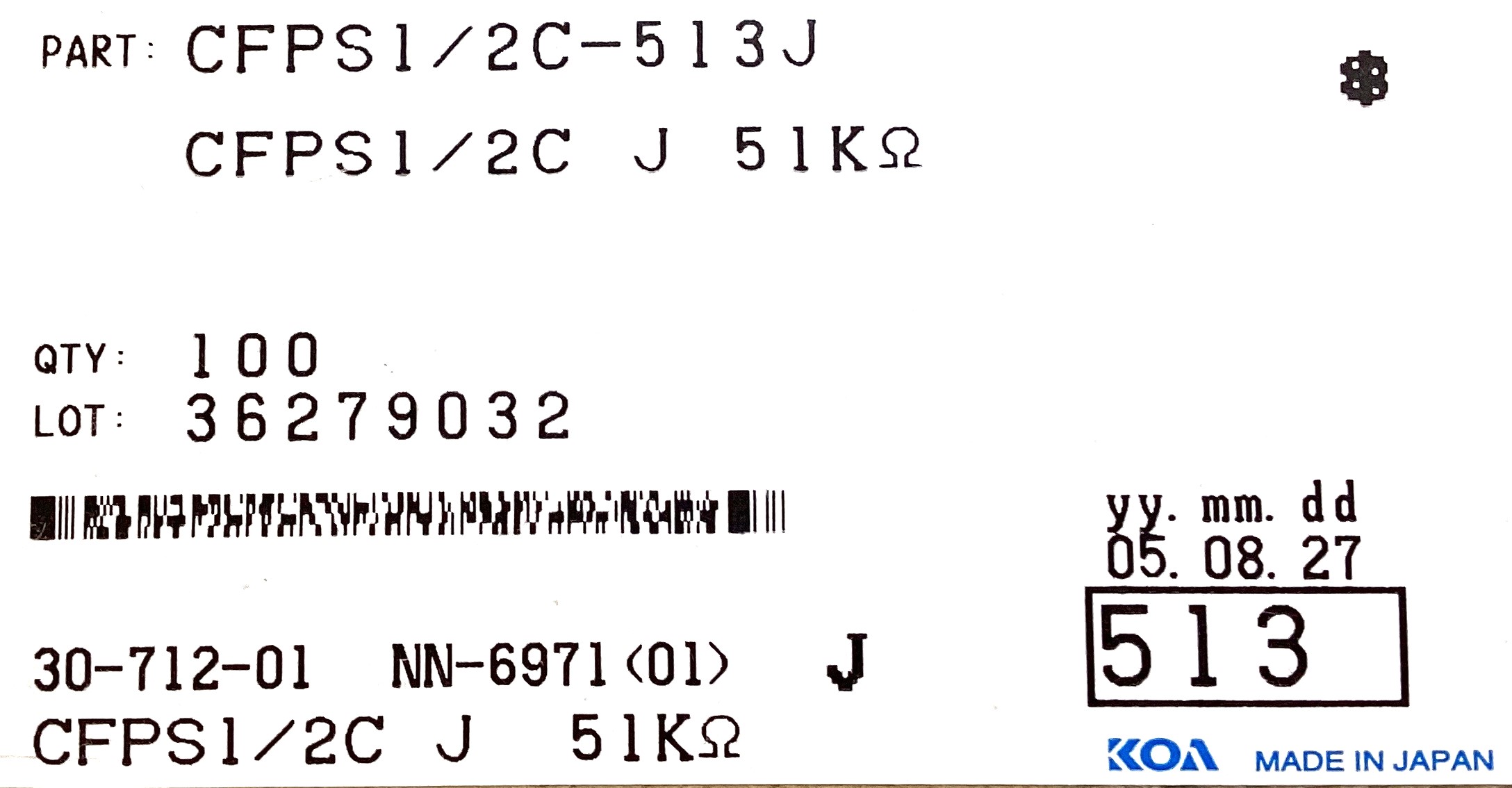 CFPS1/2C513J
