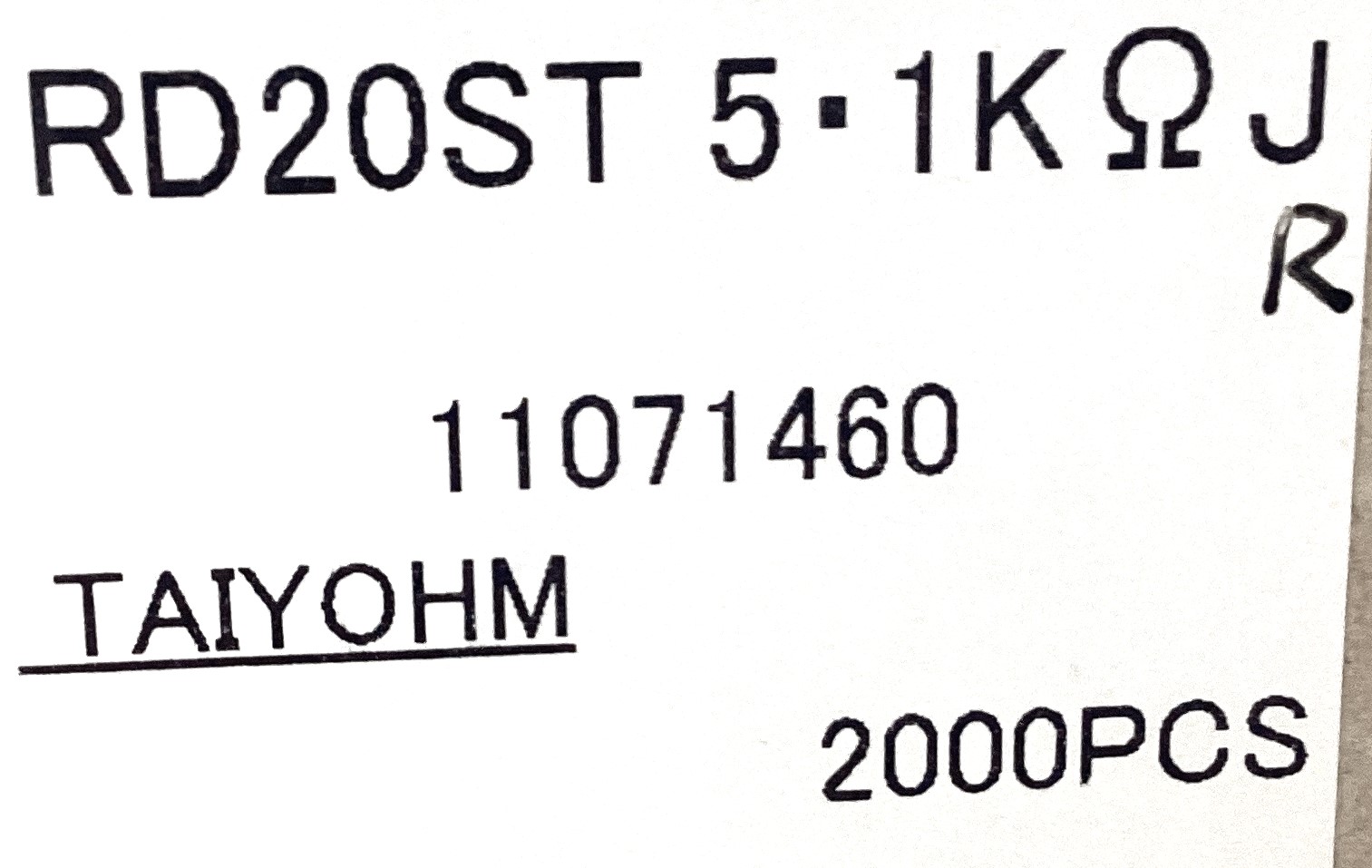 RD20ST 5.1K OHM J