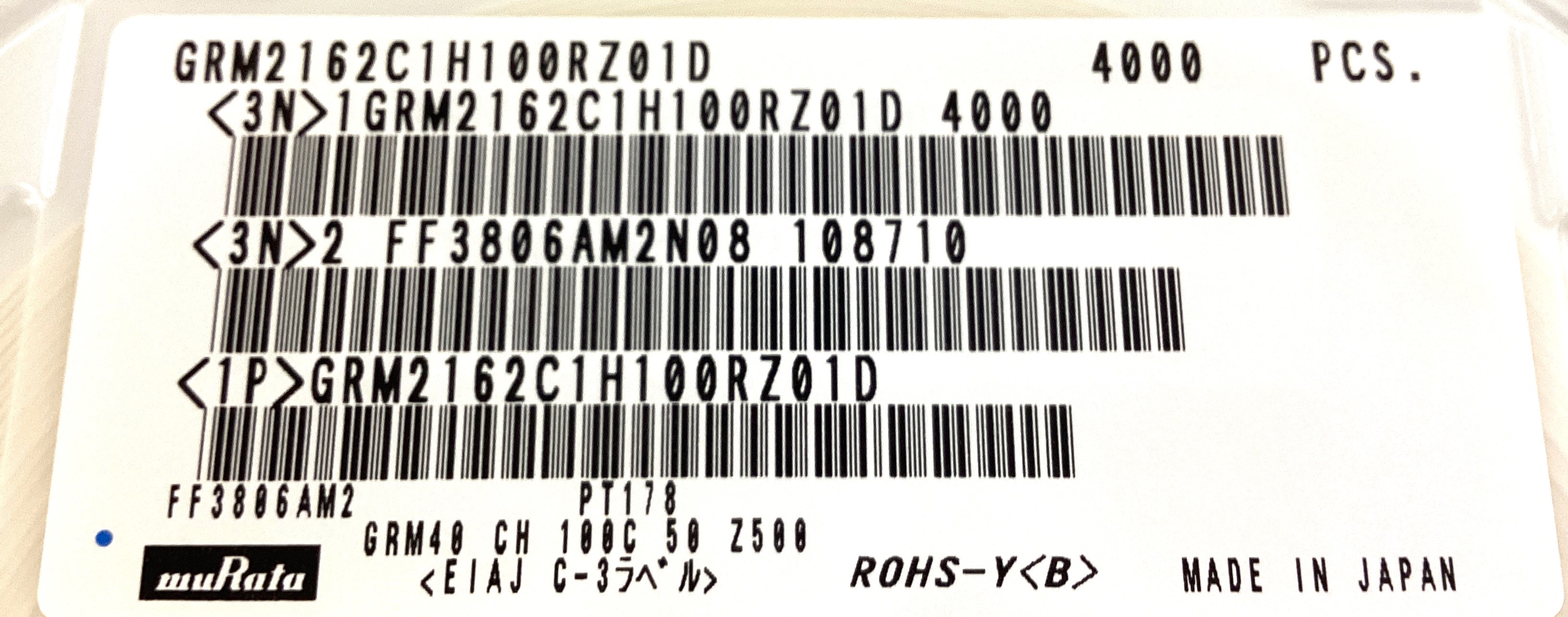 GRM2162C1H100RZ01D