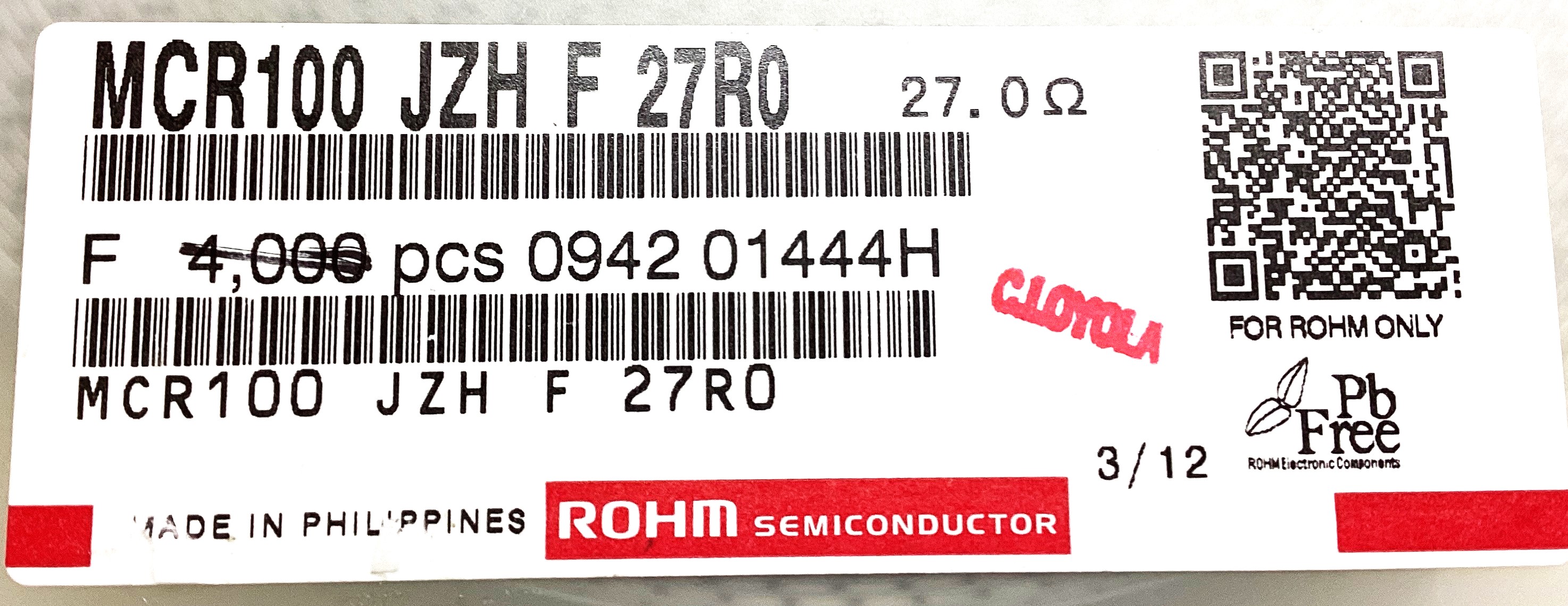 MCR100JZHF27R0