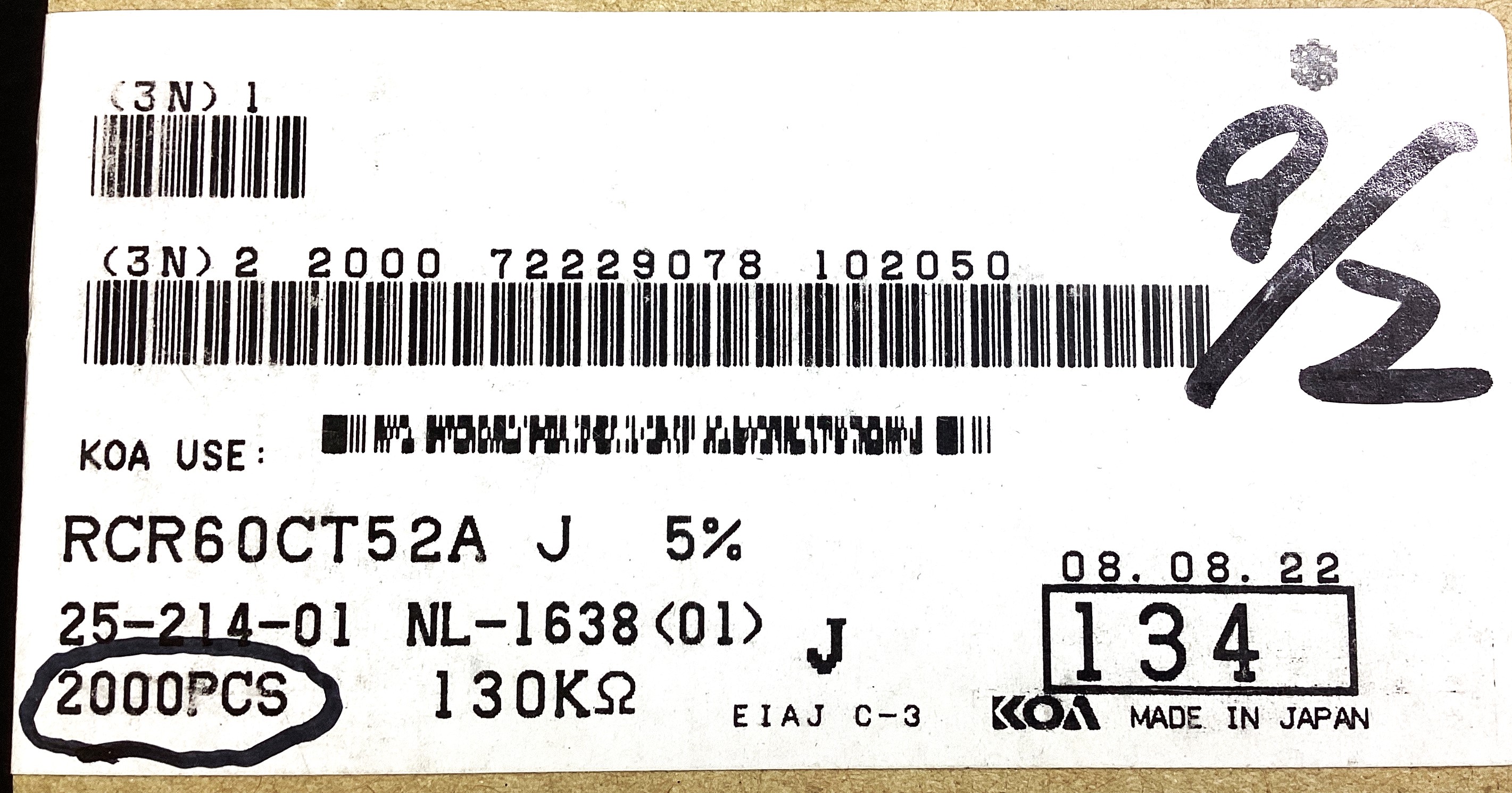 RCR60CT52A134J